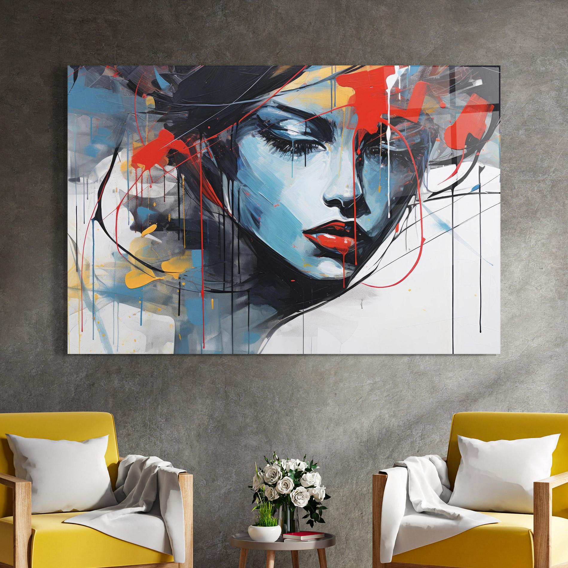 Üvegkép Edgy Woman mockup 4