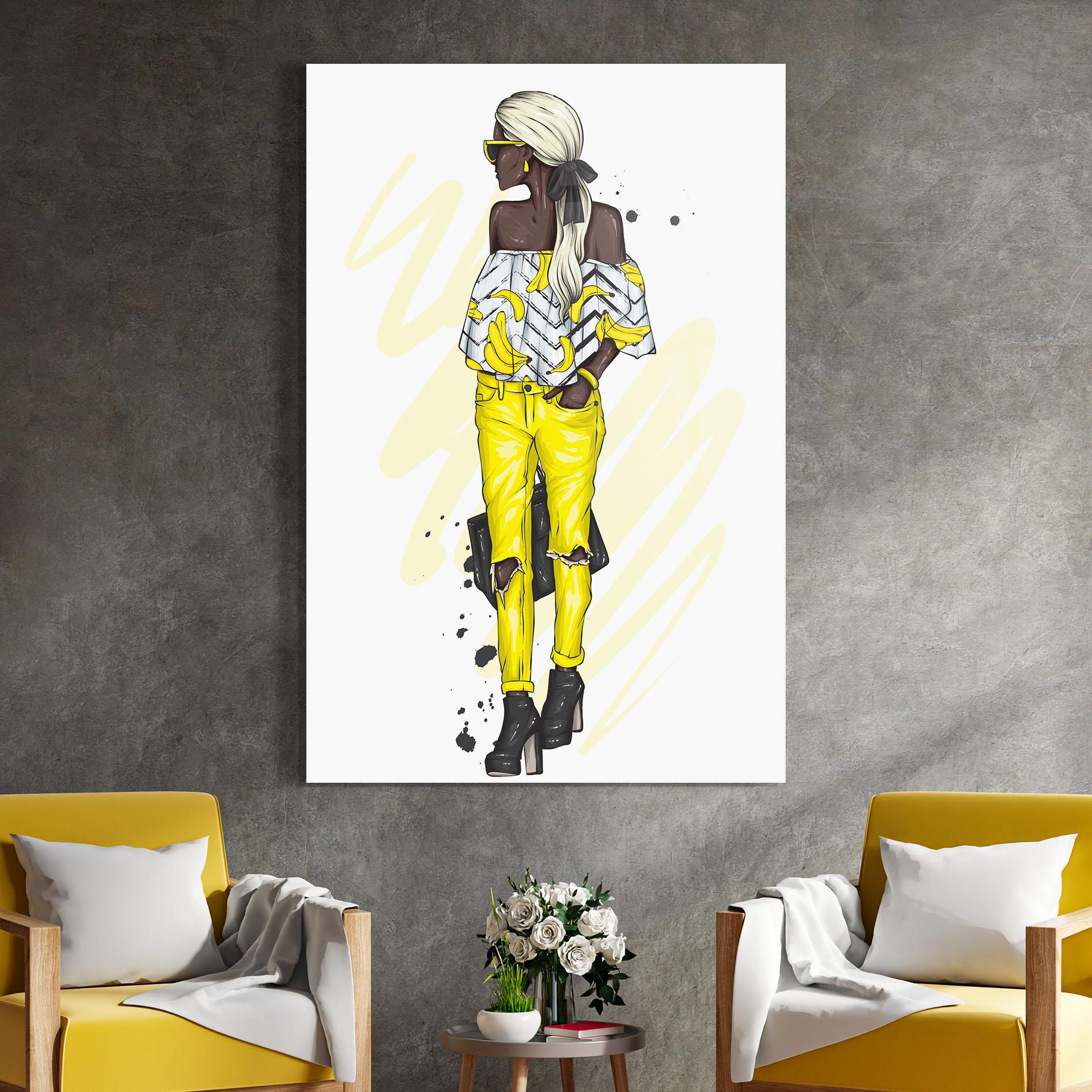 Üvegkép Banana Blouse mockup 4