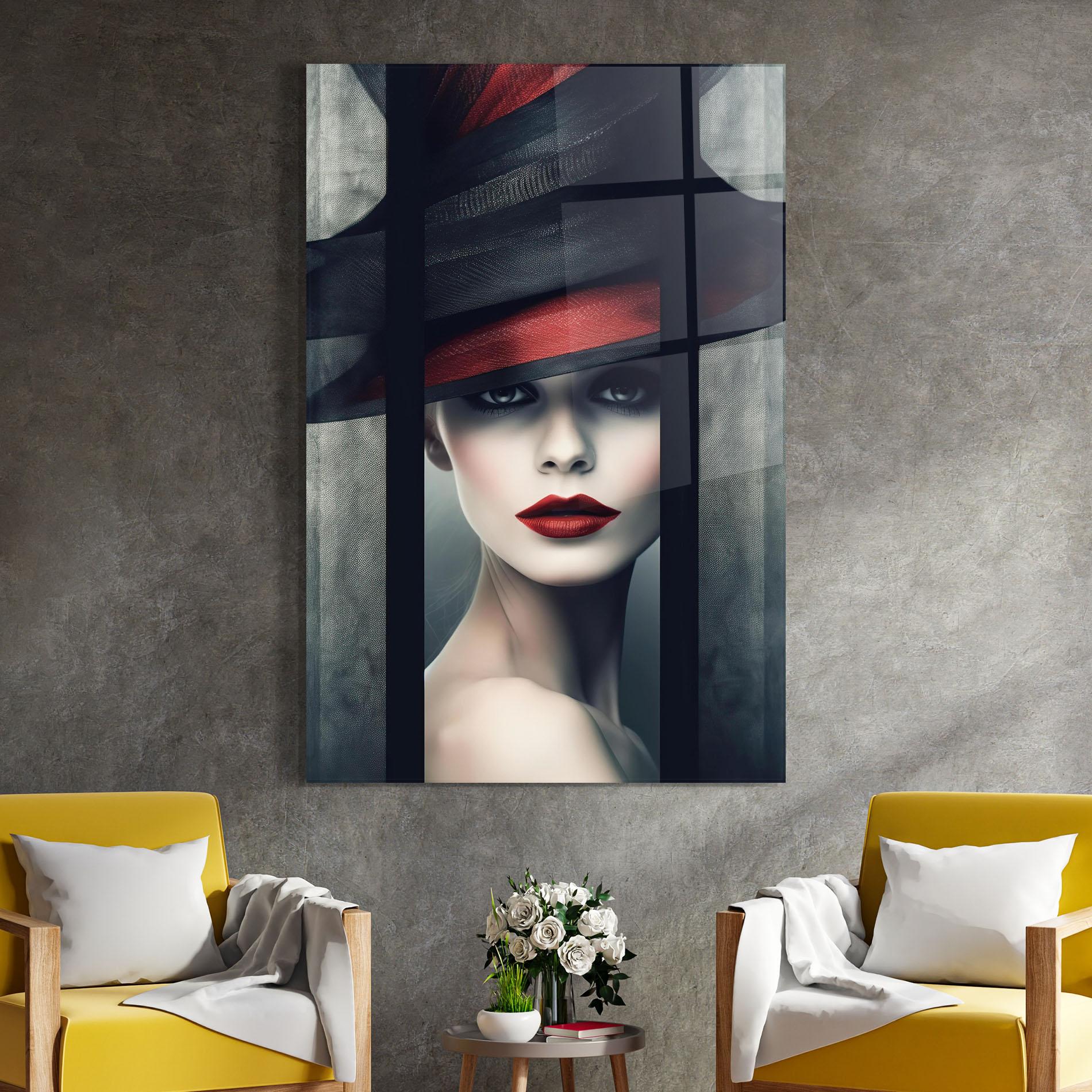 Üvegkép Big Red Black Hat mockup 4