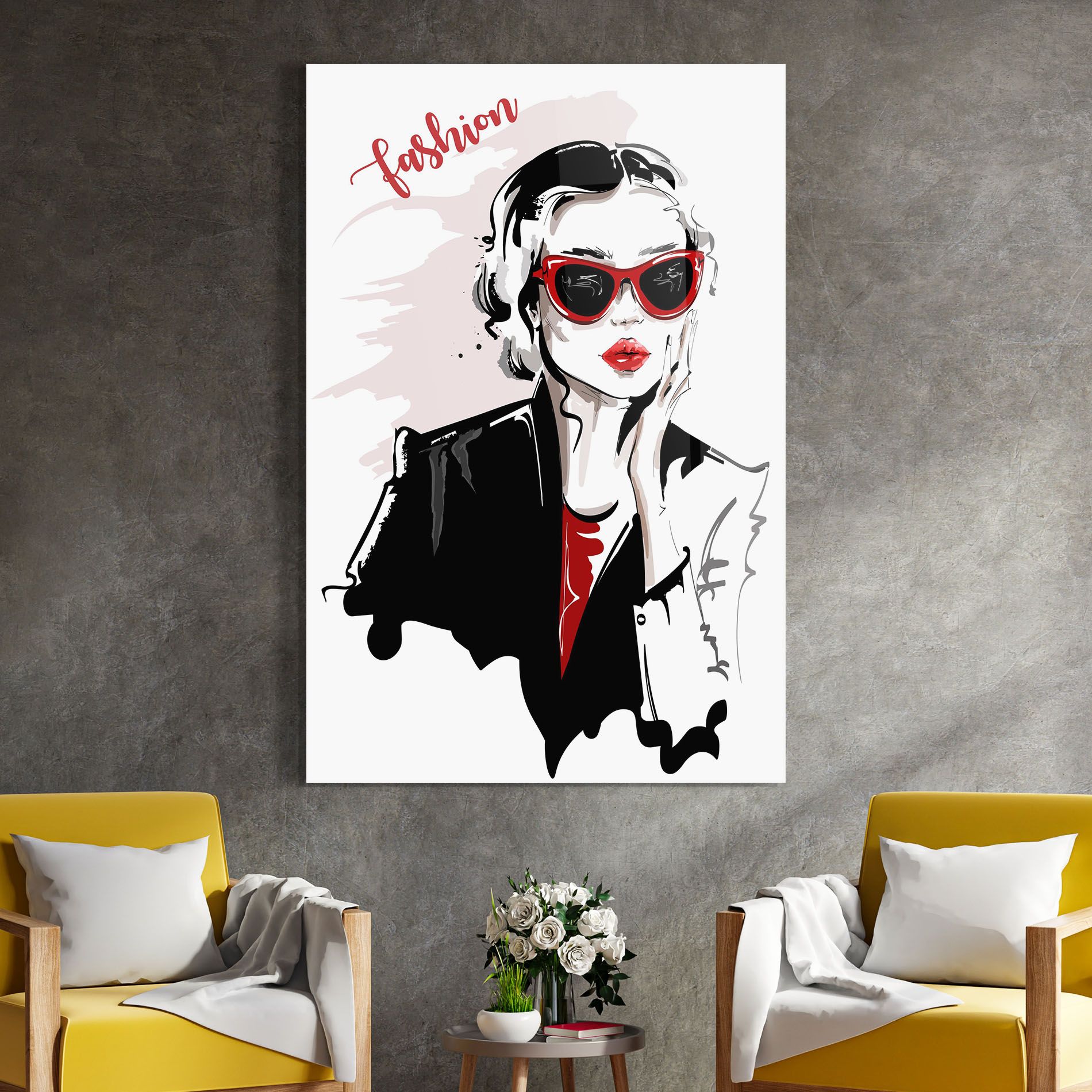 Fashion Red Glasses mockup 4