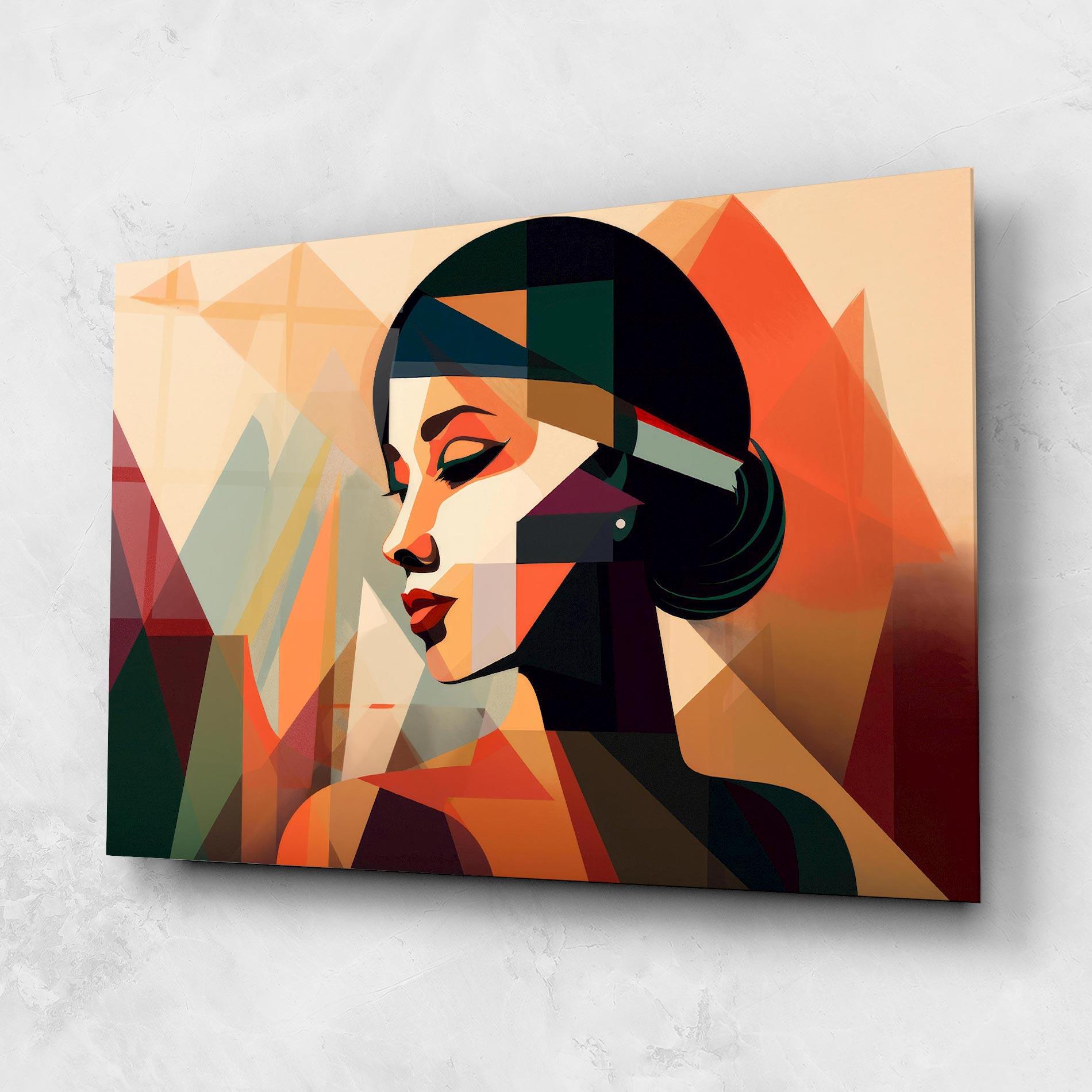 Üvegkép Bold Shapes Lines mockup 1