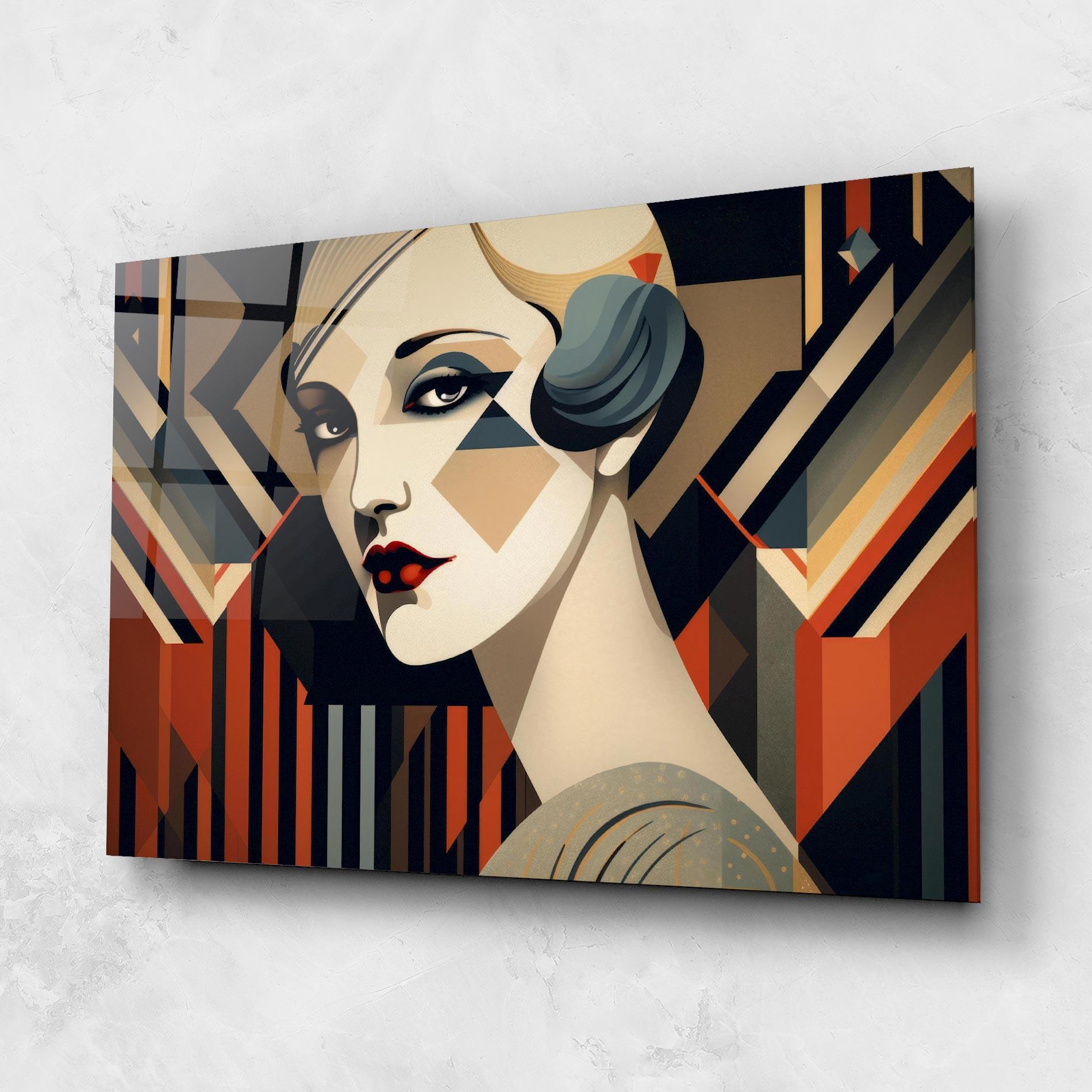 Üvegkép Elegant Portrait Woman mockup 1