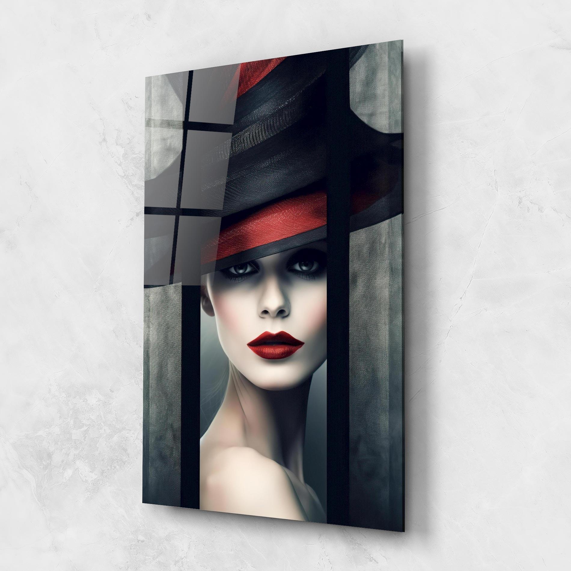 Üvegkép Big Red Black Hat mockup 1