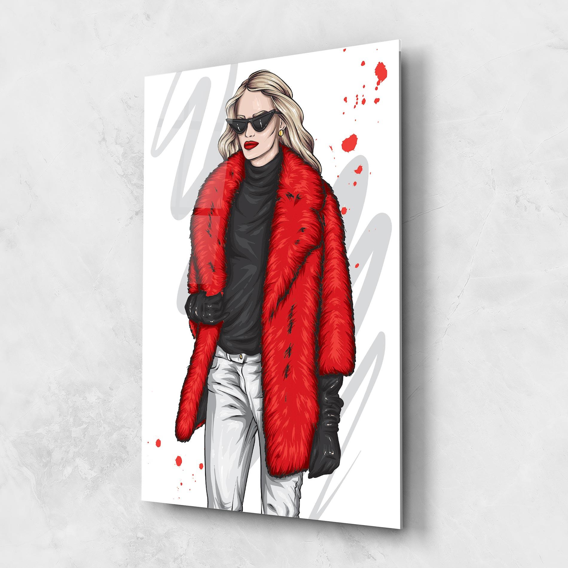 Üvegkép Black Blouse Woman mockup 1