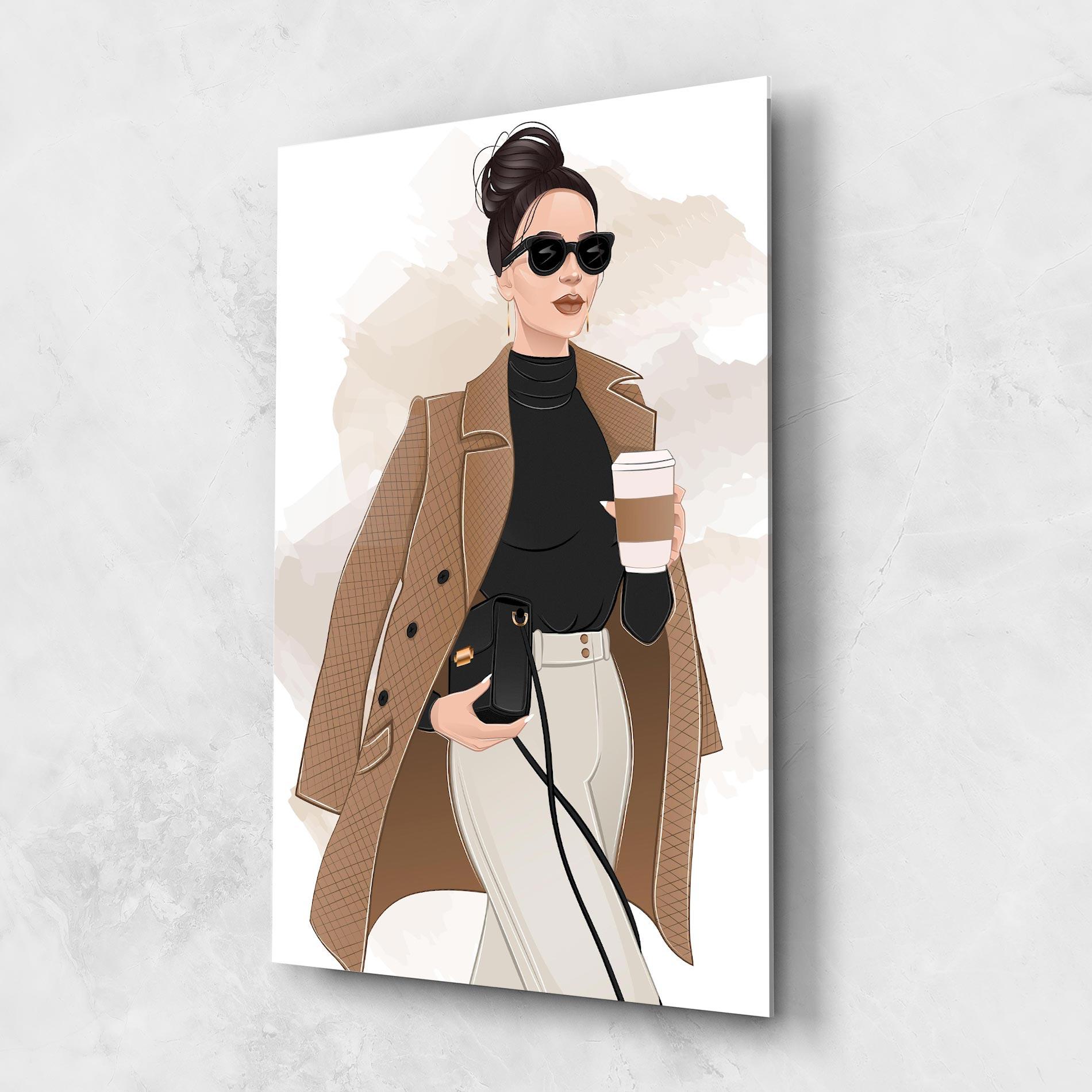 Üvegkép Modern Coffee Outfit mockup 1
