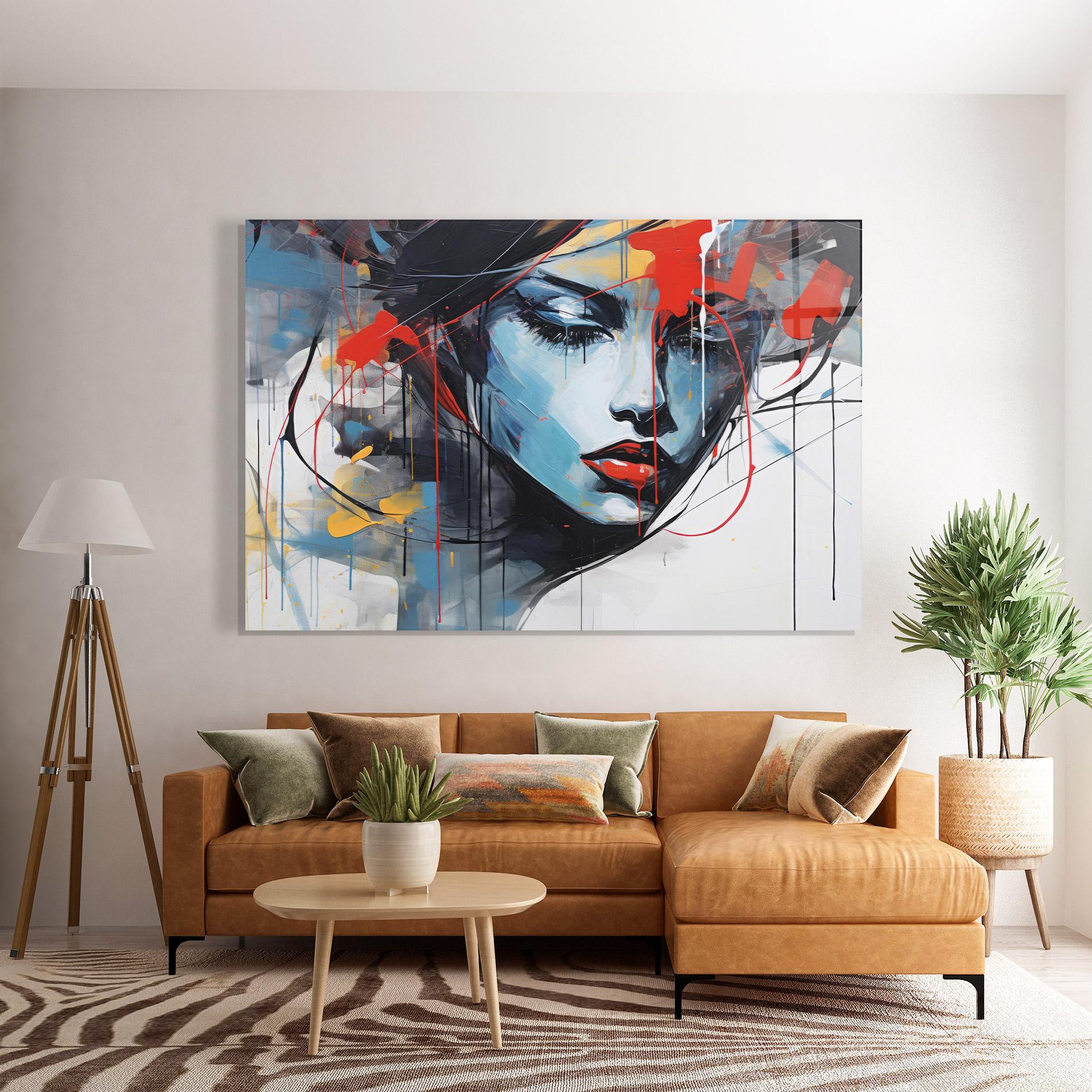 Üvegkép Edgy Woman mockup 7