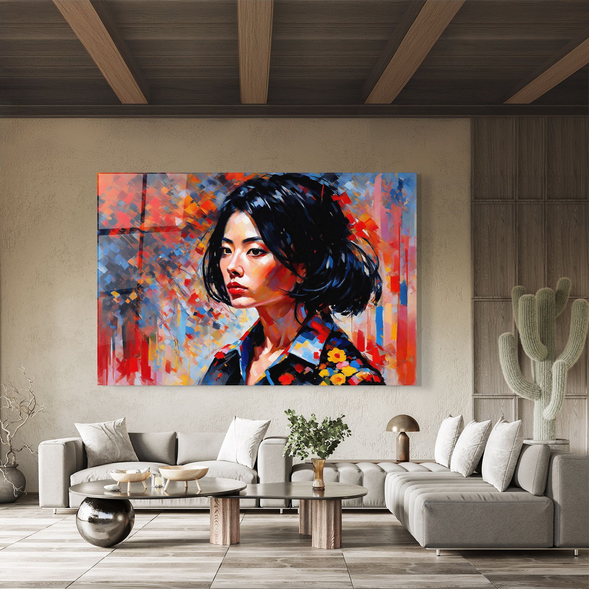 Beautiful Asian Woman mockup 8