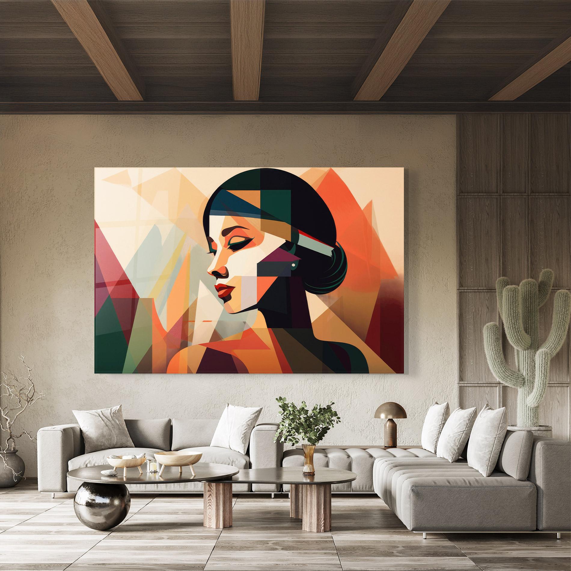 Üvegkép Bold Shapes Lines mockup 8