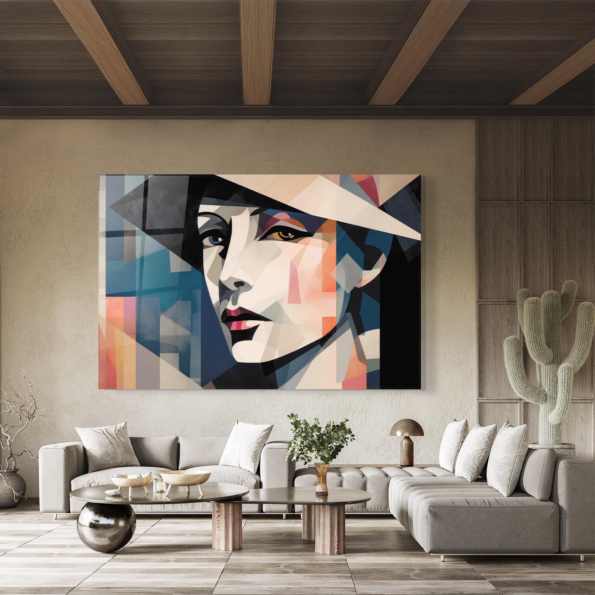 Üvegkép Chicago Portrait mockup 8