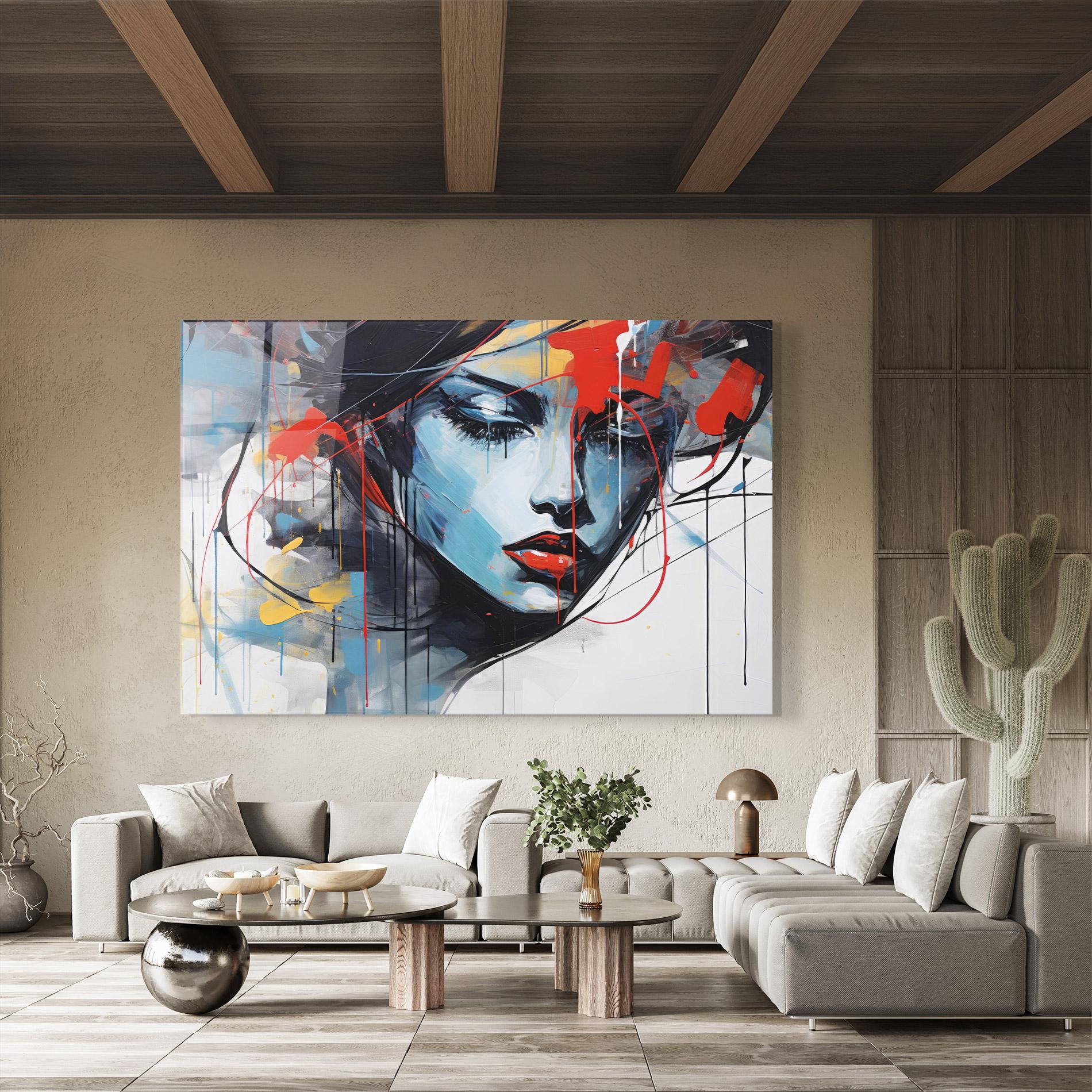 Üvegkép Edgy Woman mockup 8