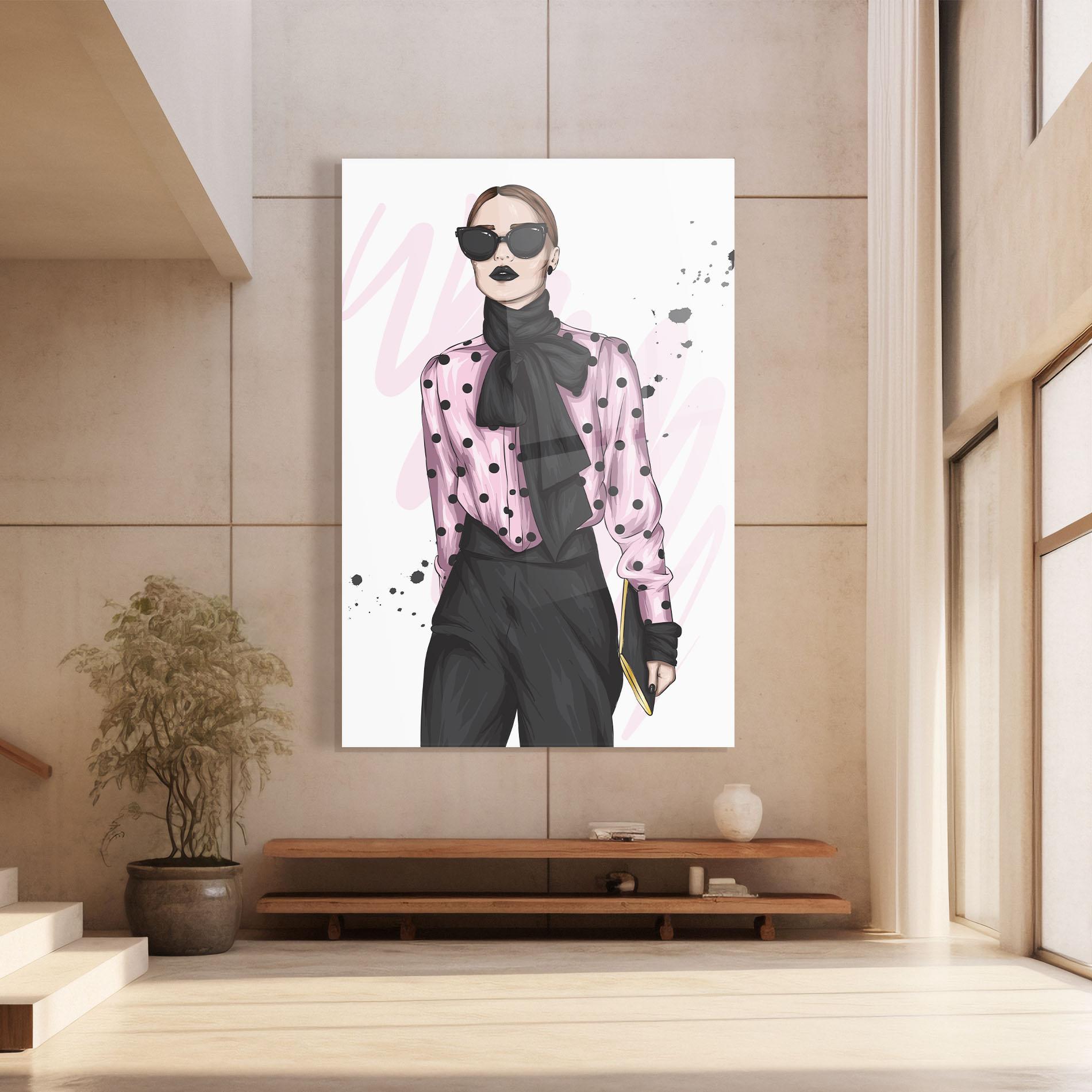 Üvegkép Black Lips Diva mockup 8