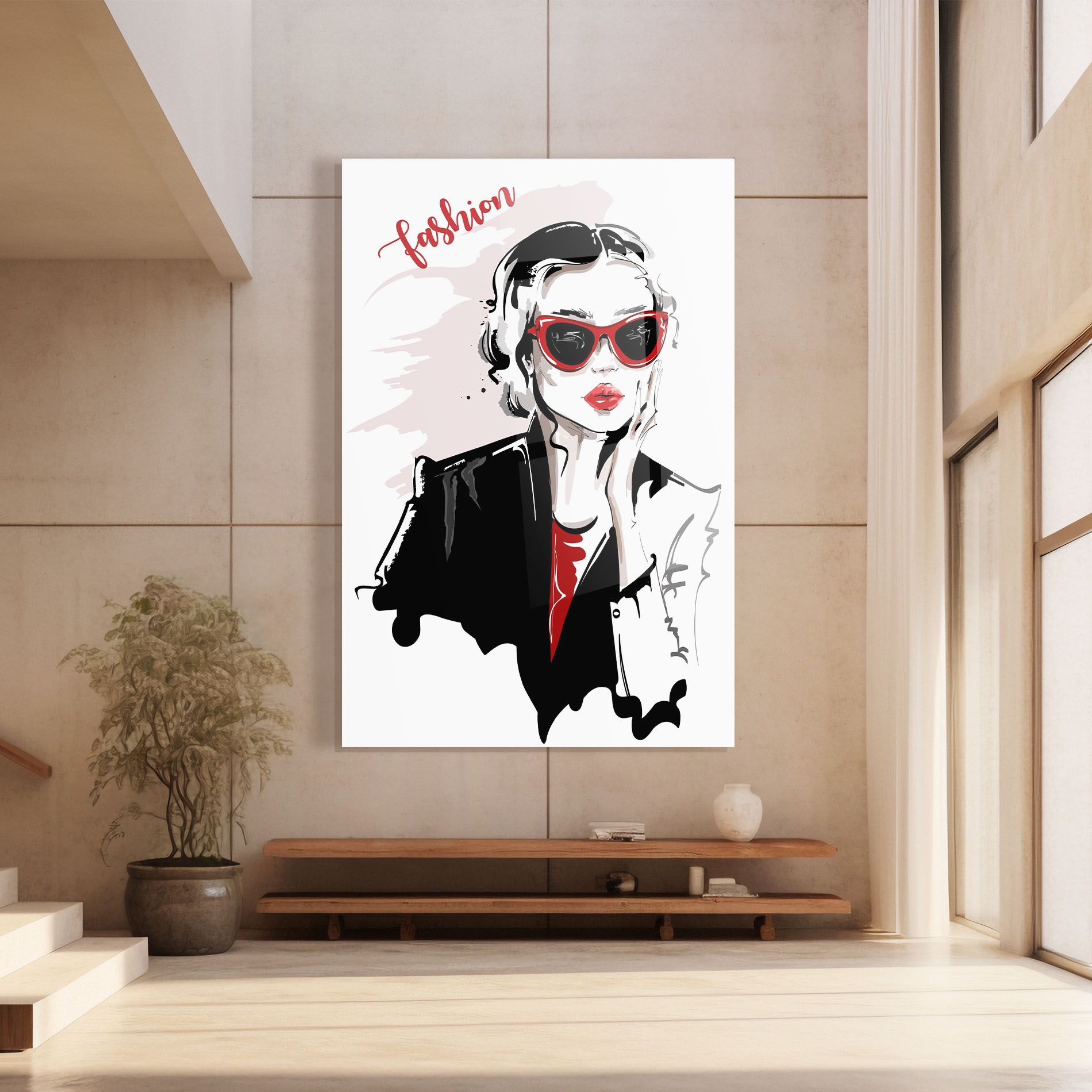 Fashion Red Glasses mockup 8