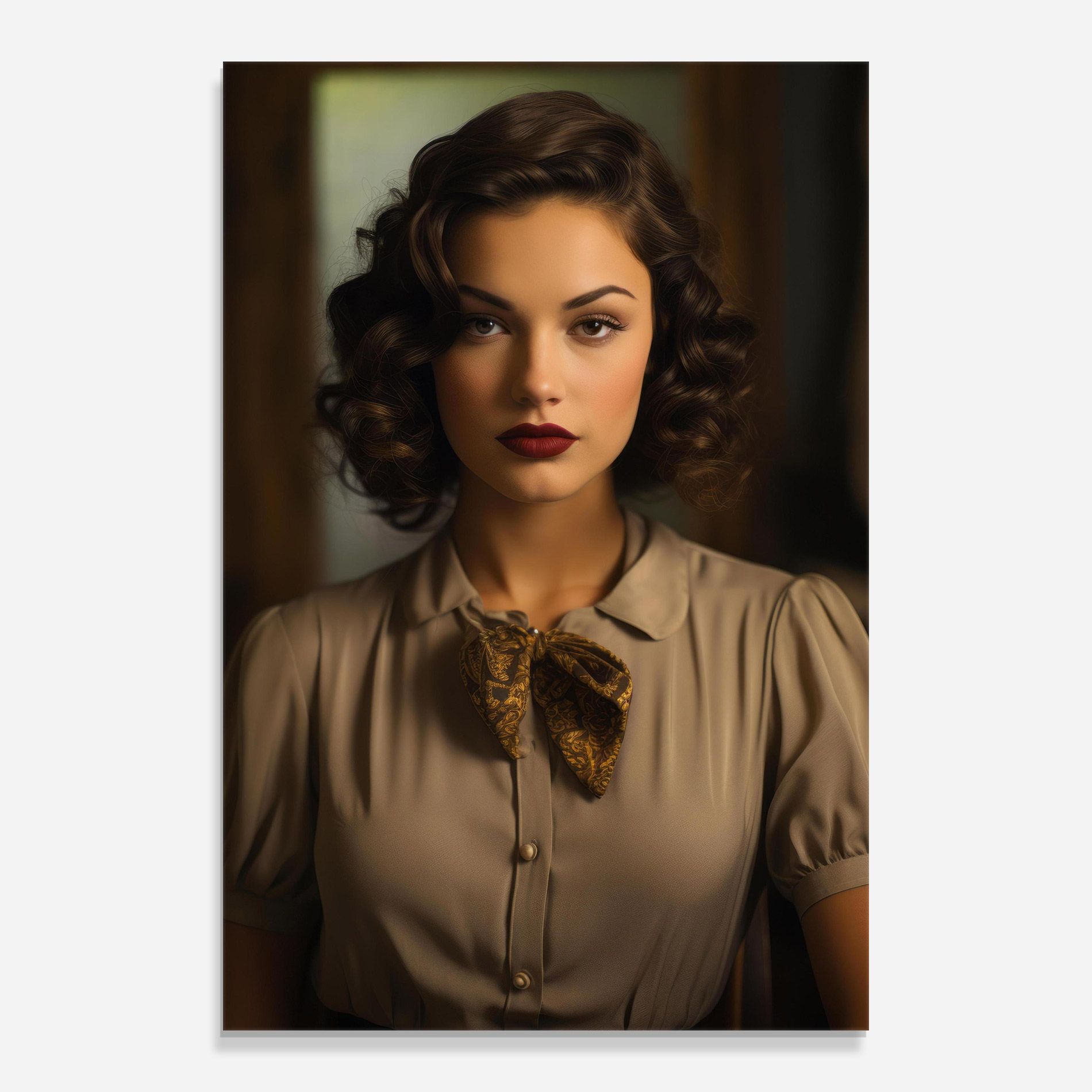 Beige Vintage Blouse mockup 0