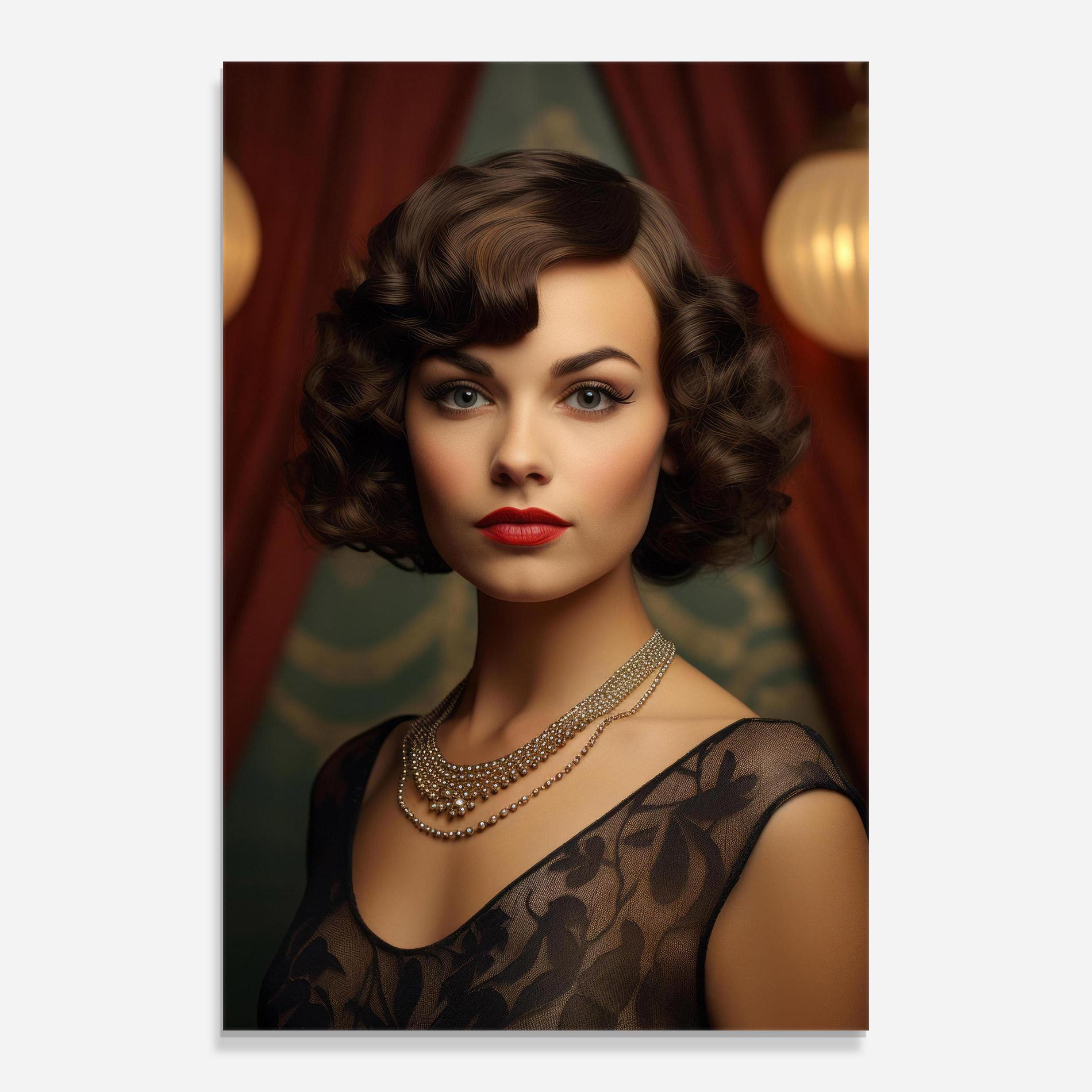 Üvegkép Elegant Vintage Woman mockup 0