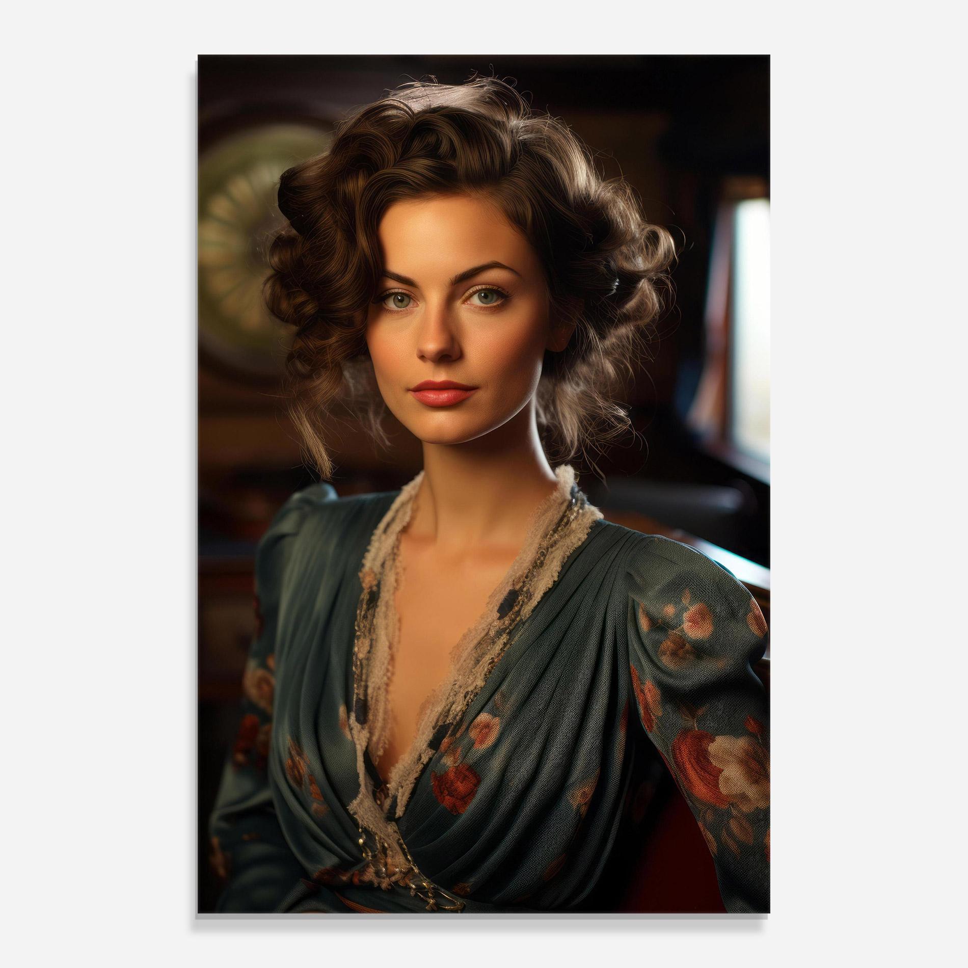 Üvegkép Pink Flowers Dress mockup 0