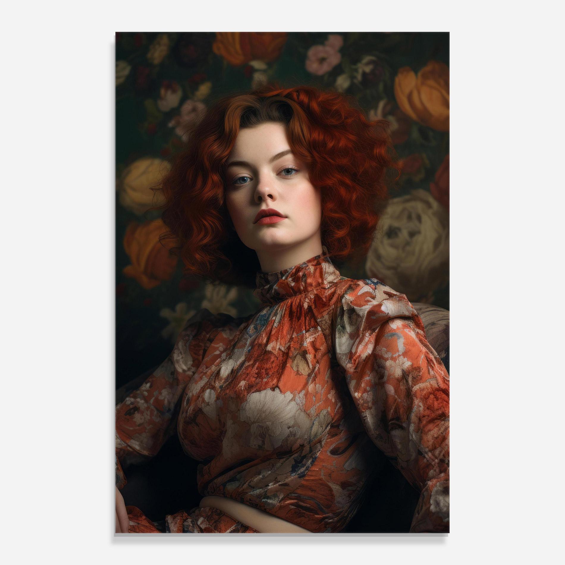 Üvegkép Red Vintage Hair mockup 0