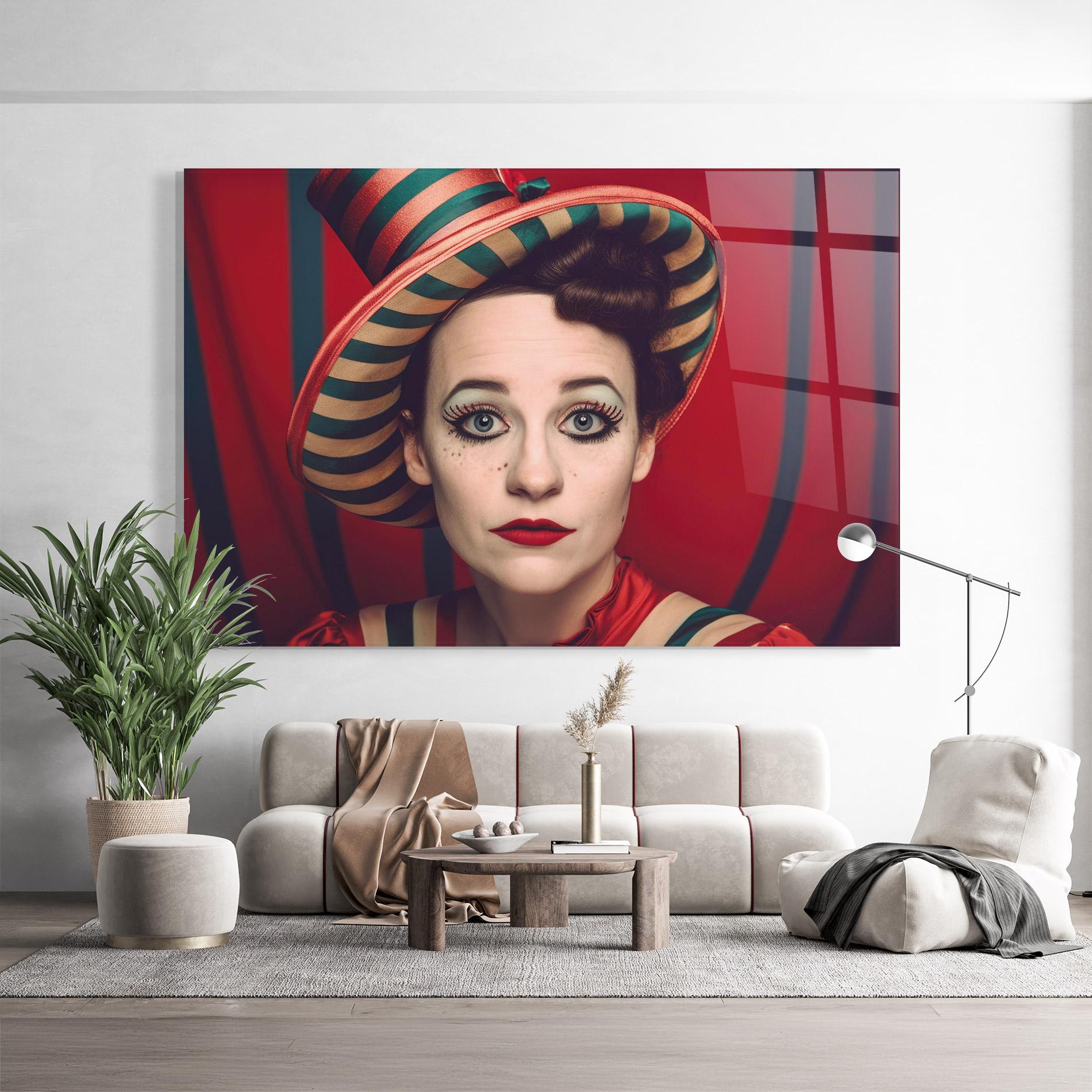 Üvegkép Carnival Vintage Portrait mockup 9