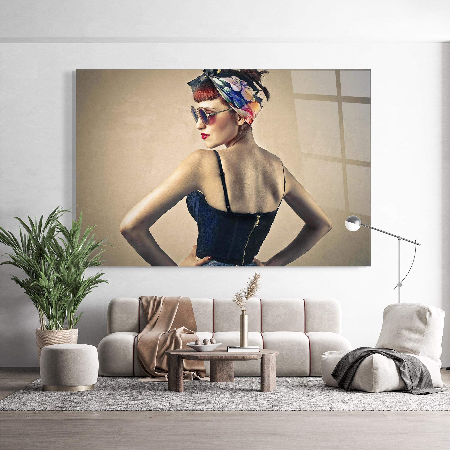 Üvegkép Pin Up Girl mockup 9