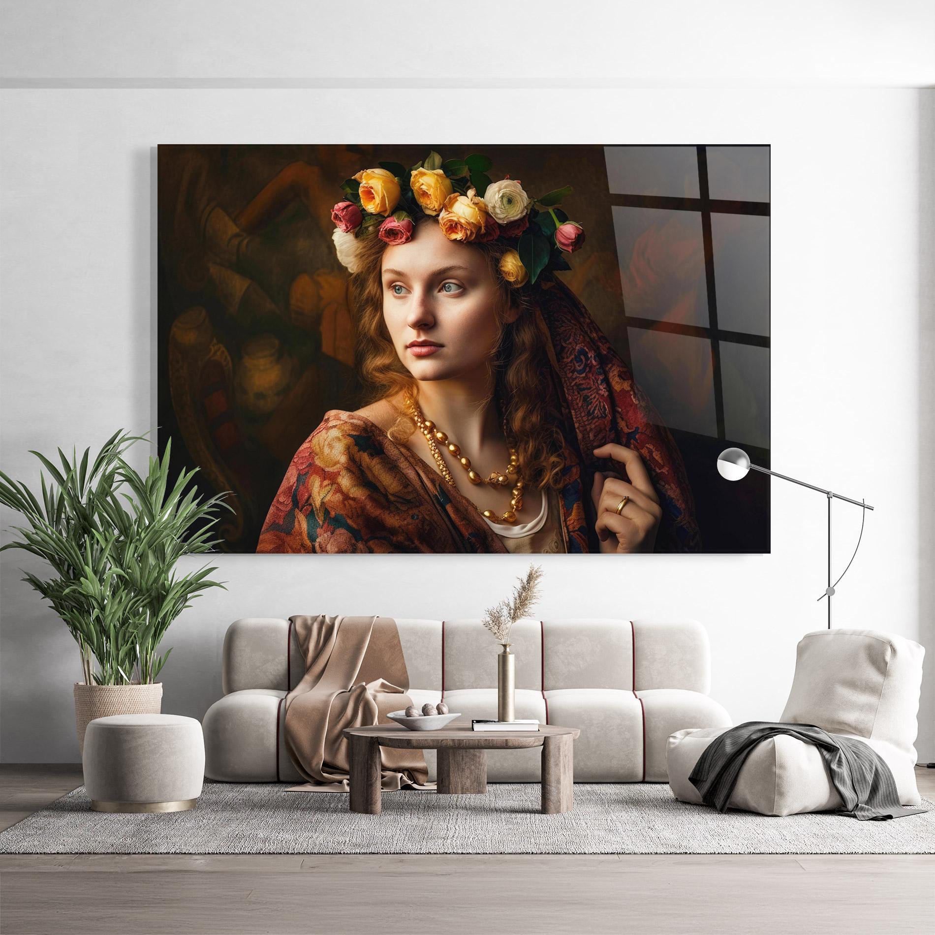Üvegkép Renaissance Woman mockup 9
