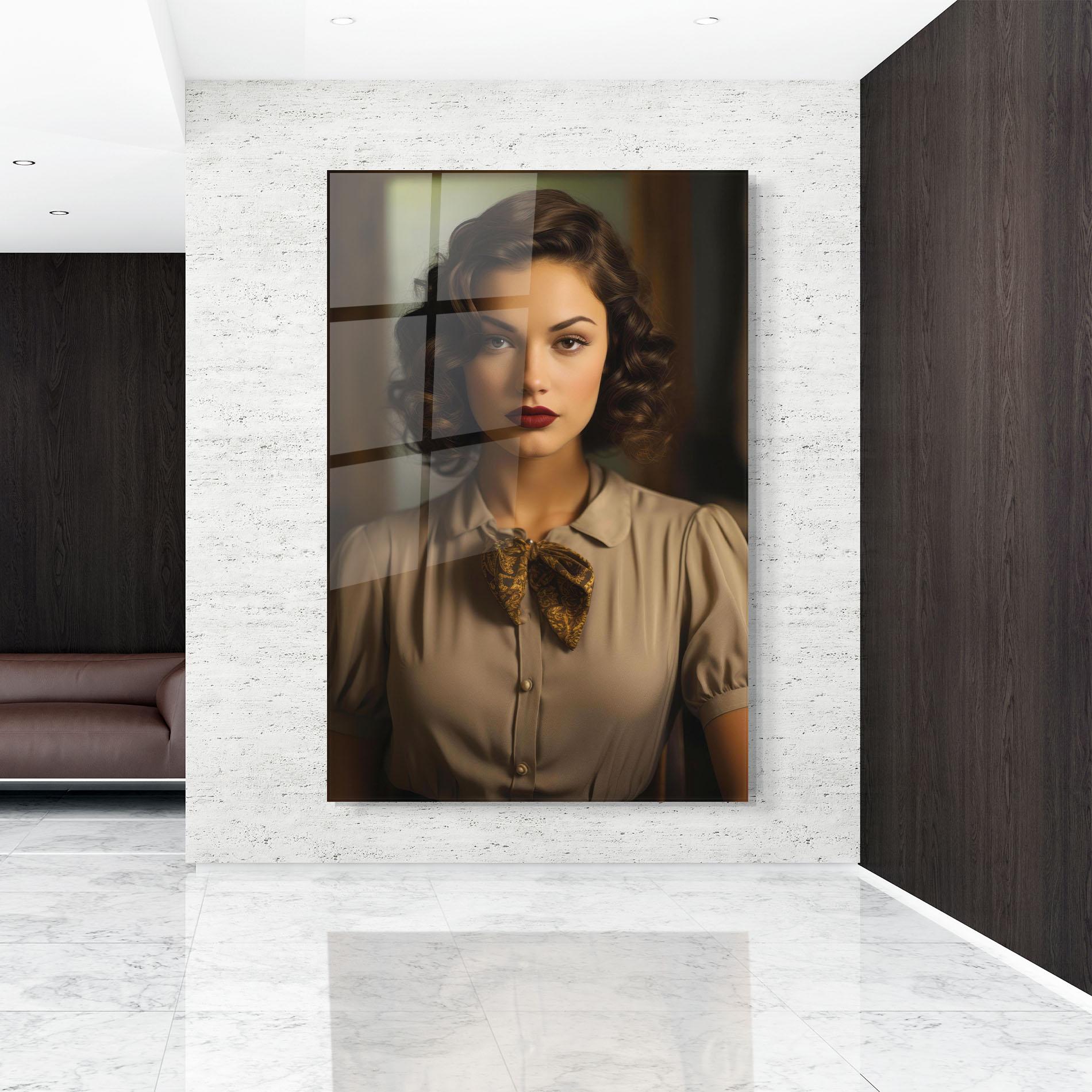 Üvegkép Beige Vintage Blouse mockup 9