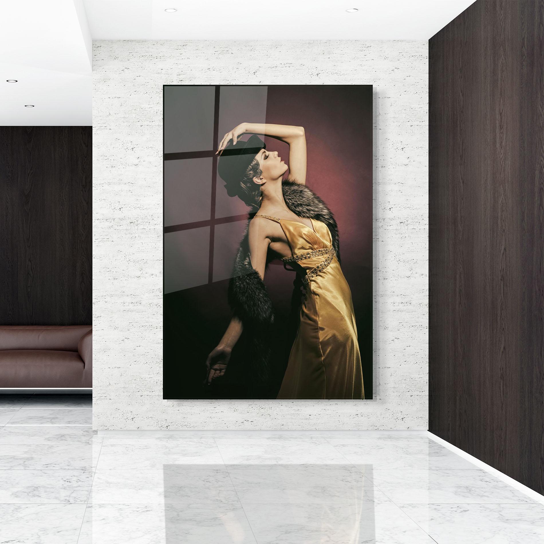 Üvegkép Dancing Vintage Clothes mockup 9