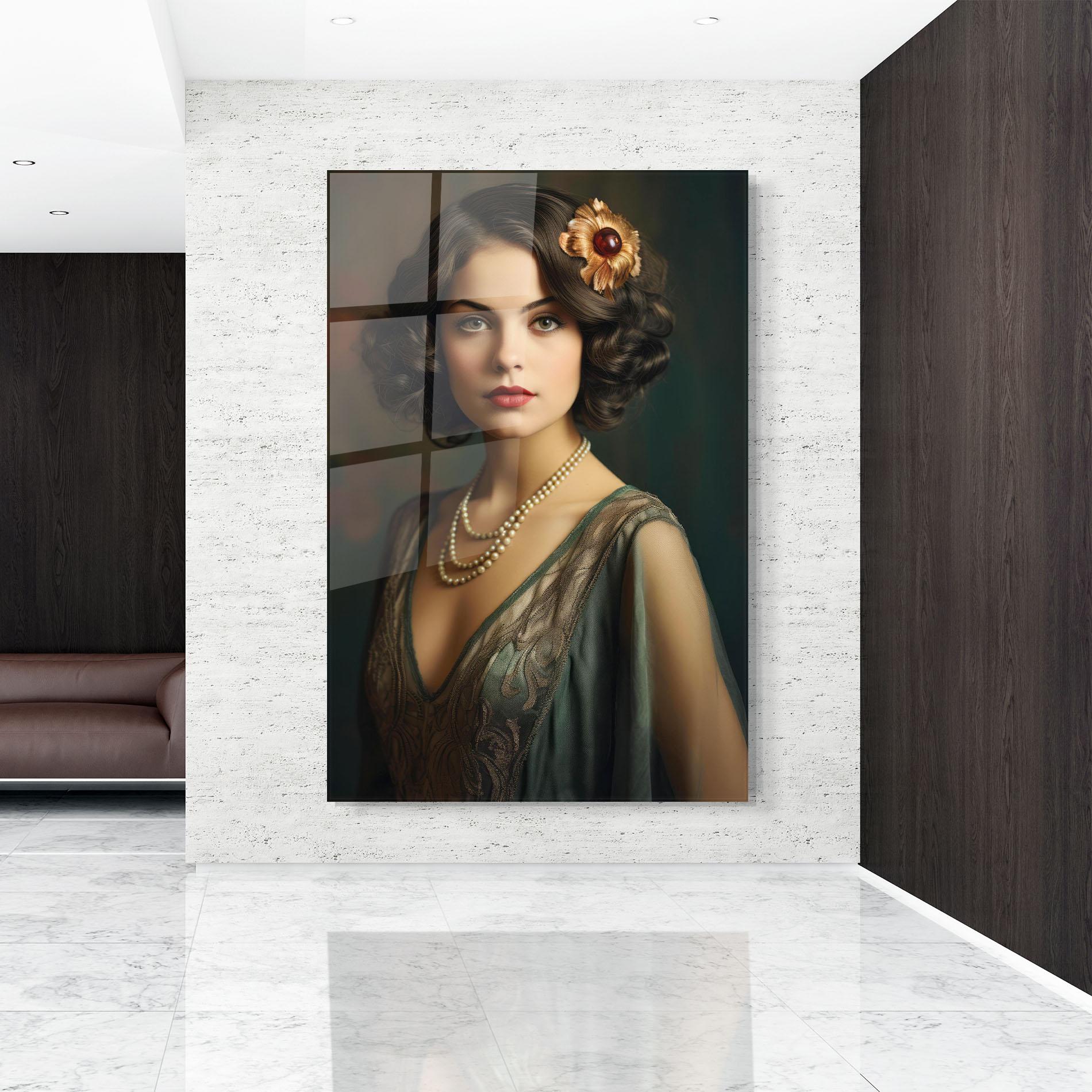 Üvegkép Green Vintage Blouse mockup 9