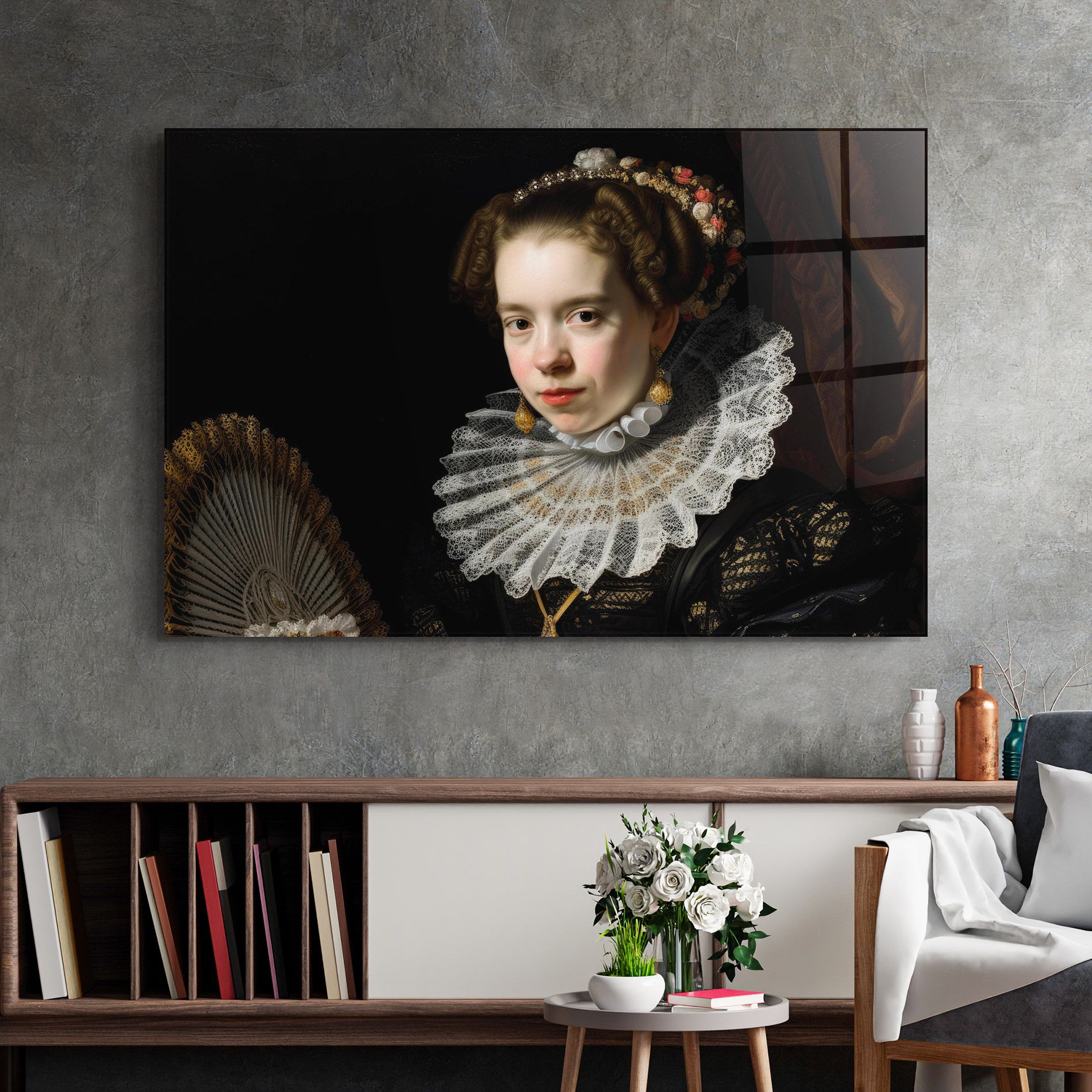 Baroque Lady Portrait mockup 2