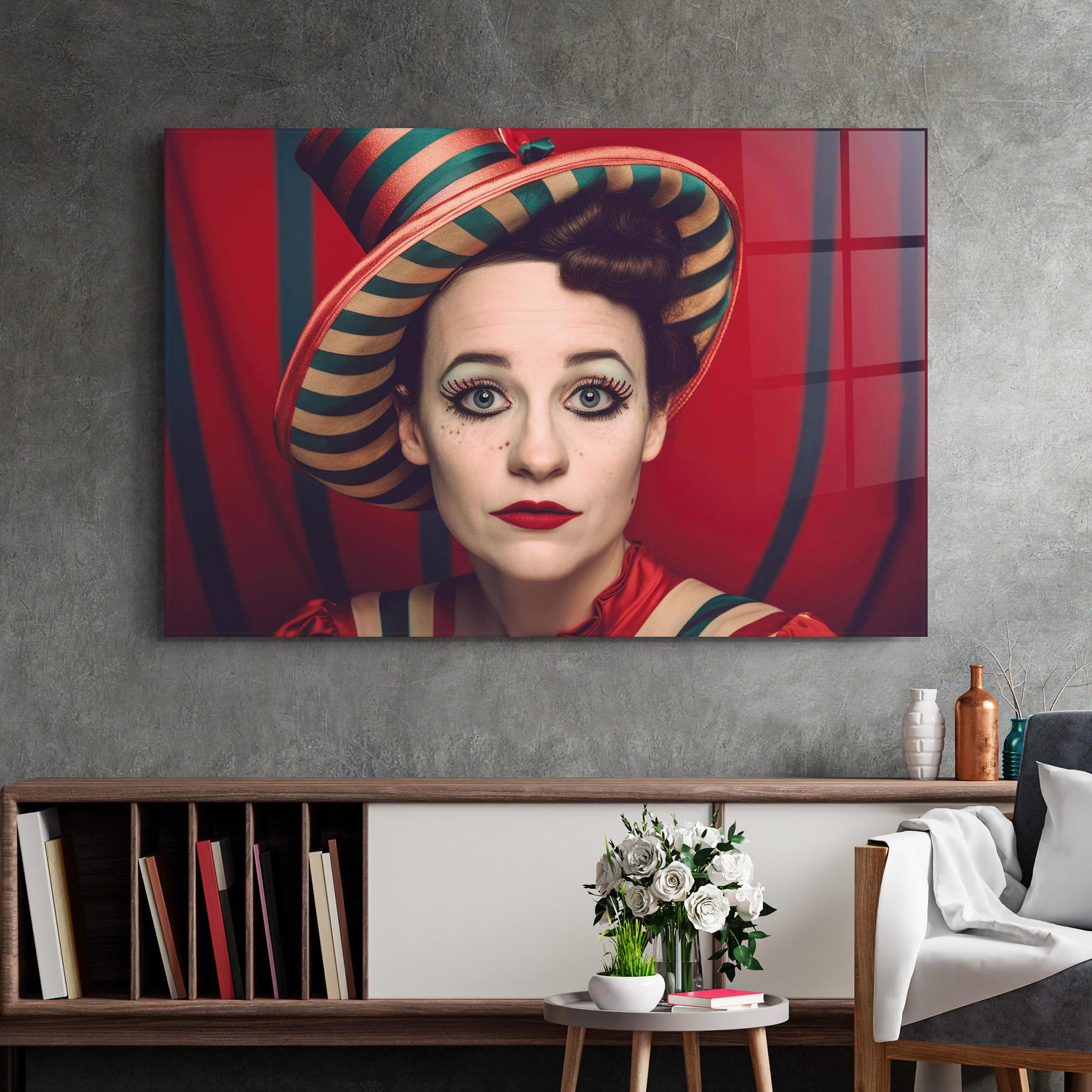 Üvegkép Carnival Vintage Portrait mockup 2