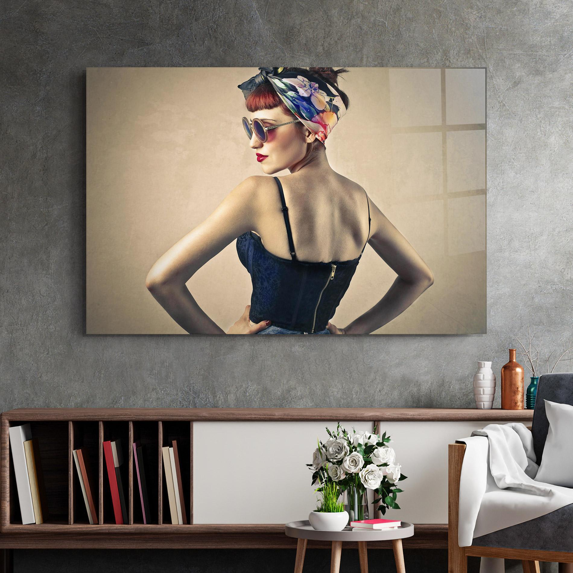 Üvegkép Pin Up Girl mockup 2
