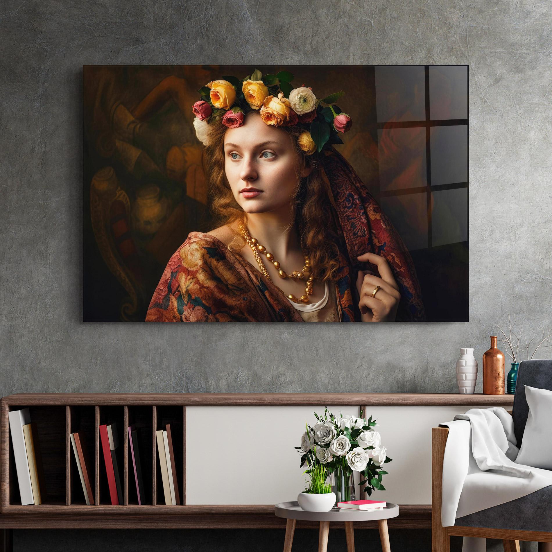 Üvegkép Renaissance Woman mockup 2