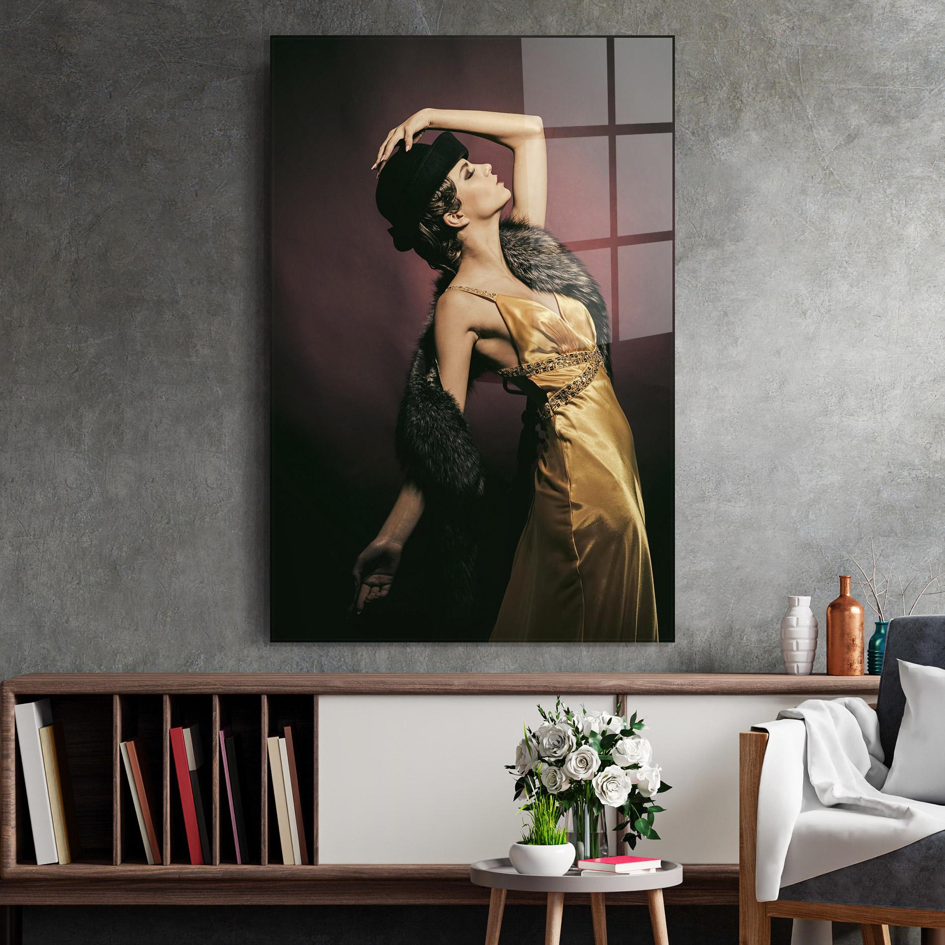 Üvegkép Dancing Vintage Clothes mockup 2