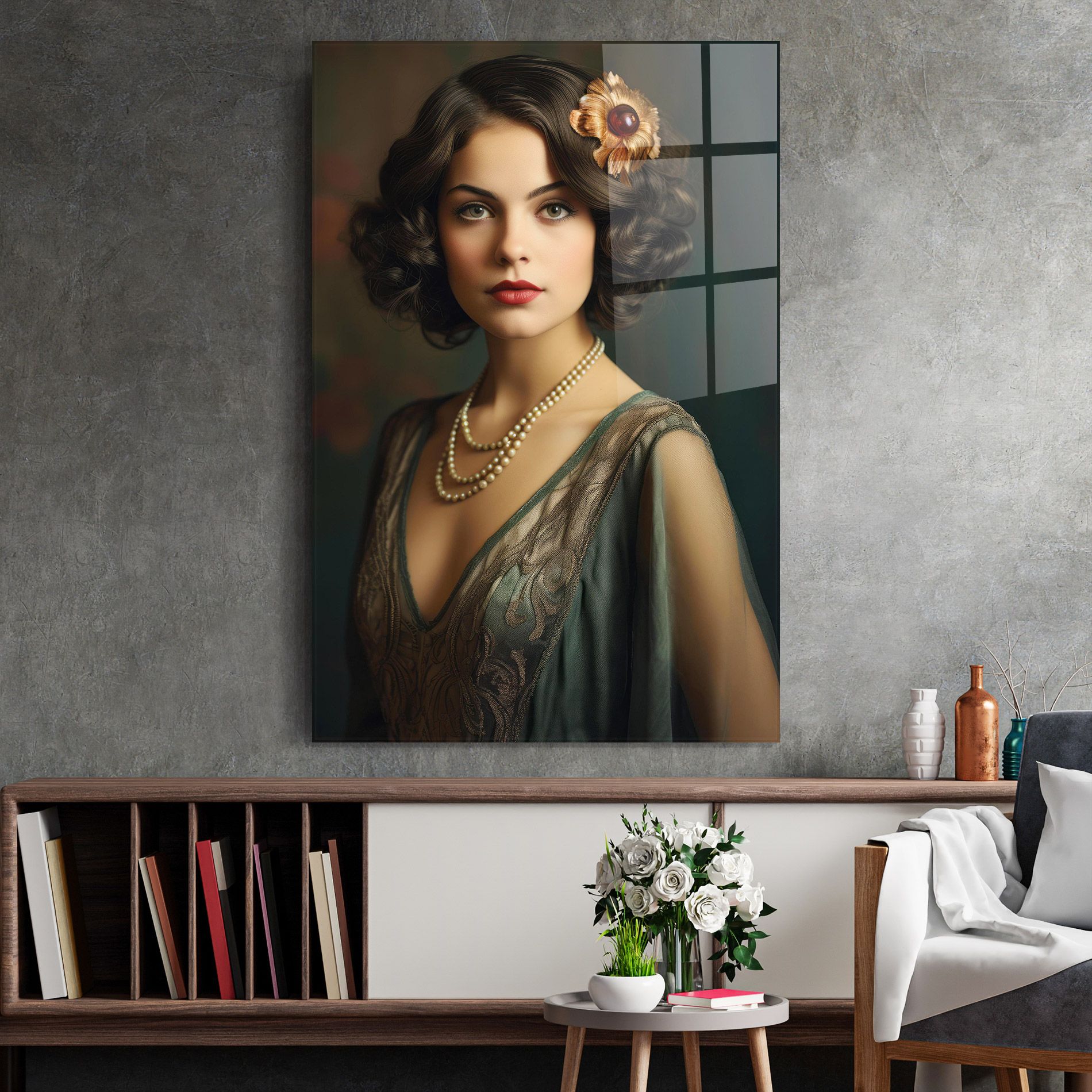 Green Vintage Blouse mockup 2