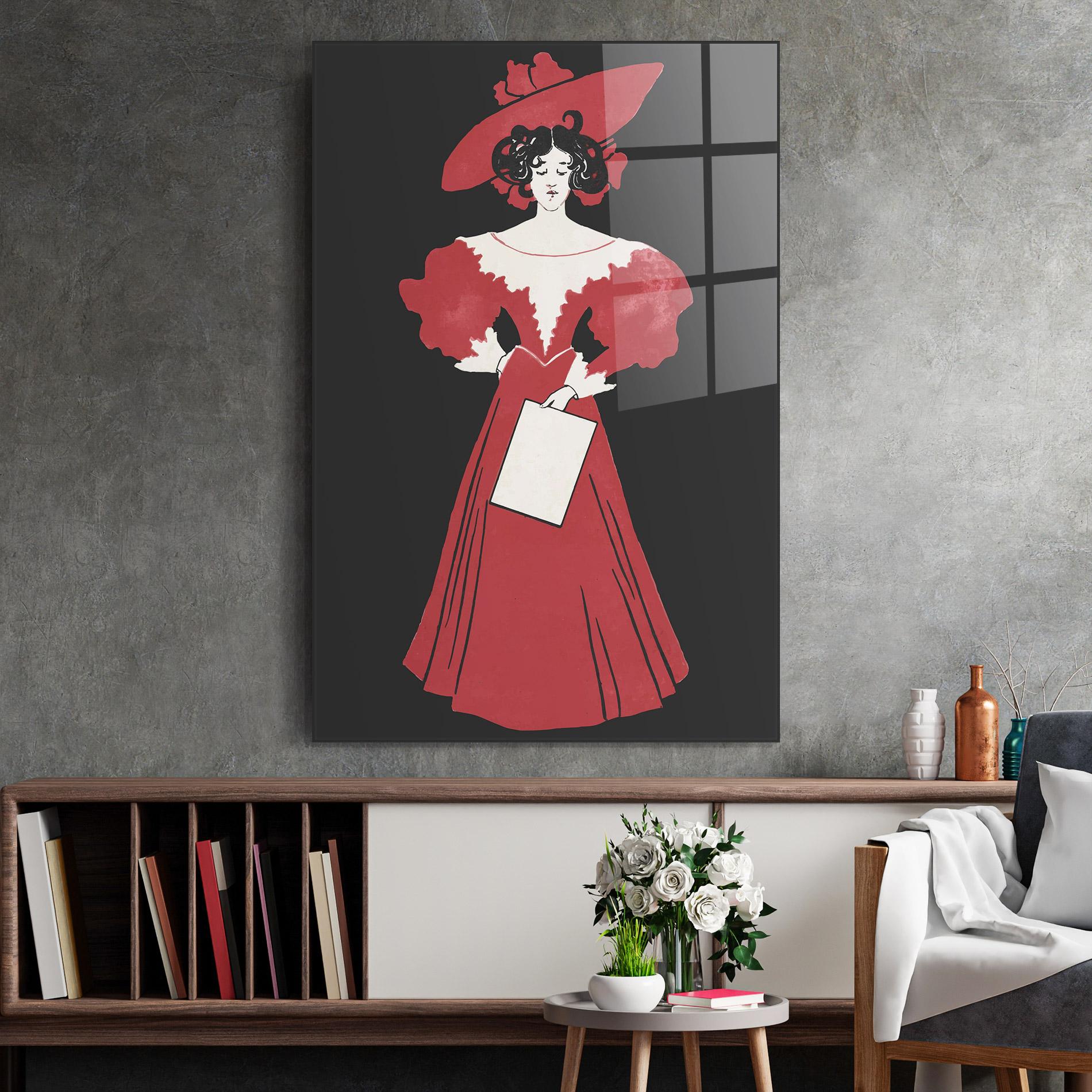 Üvegkép Old Red Dress mockup 2