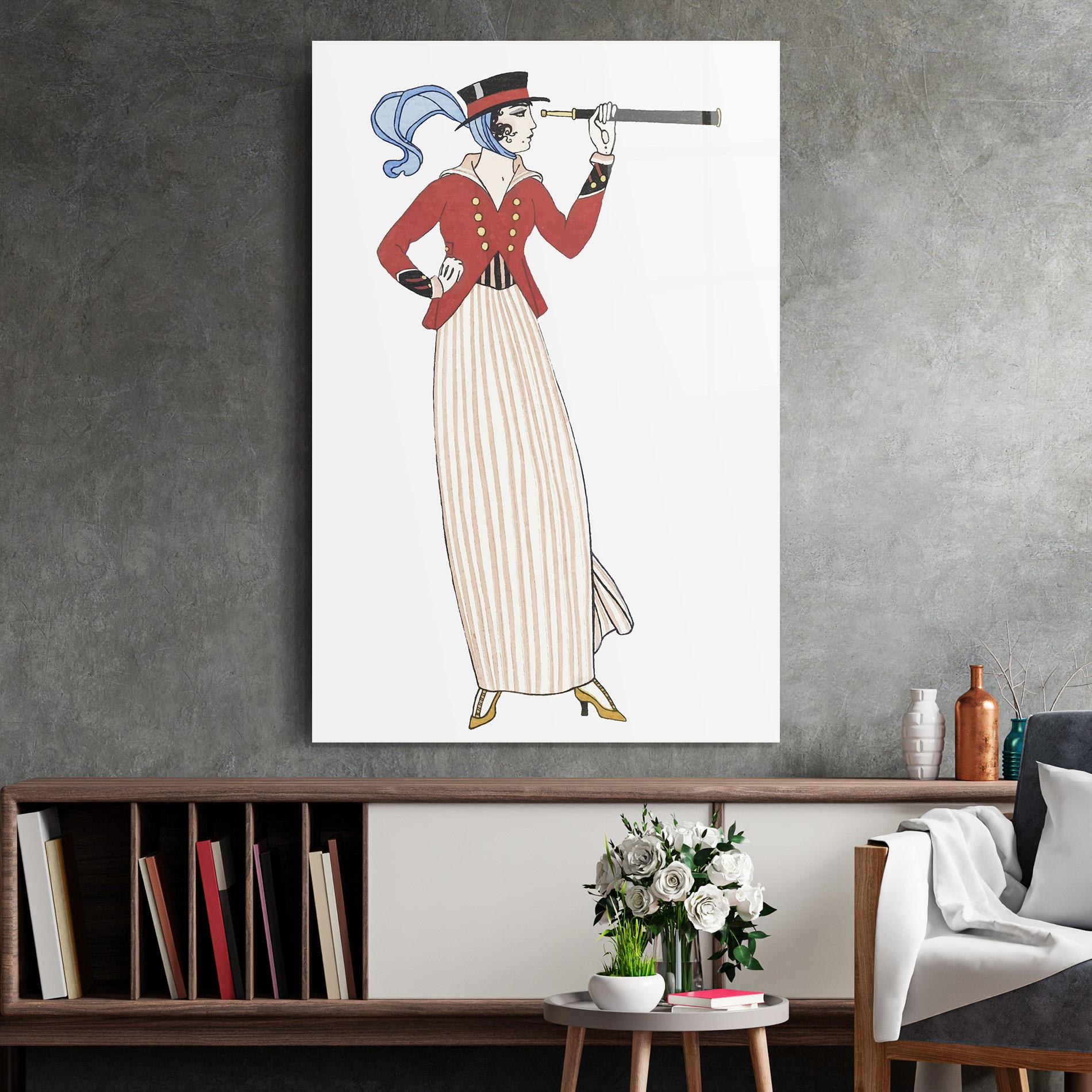 Üvegkép Old Vintage Drawing mockup 2