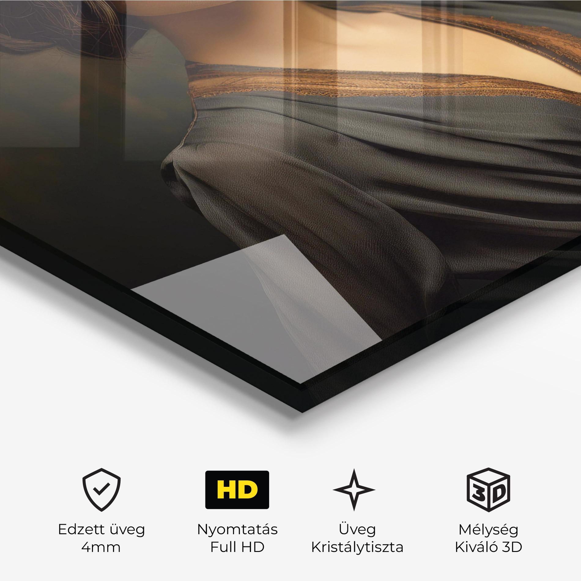 Üvegkép Black Vintage Dress mockup 3