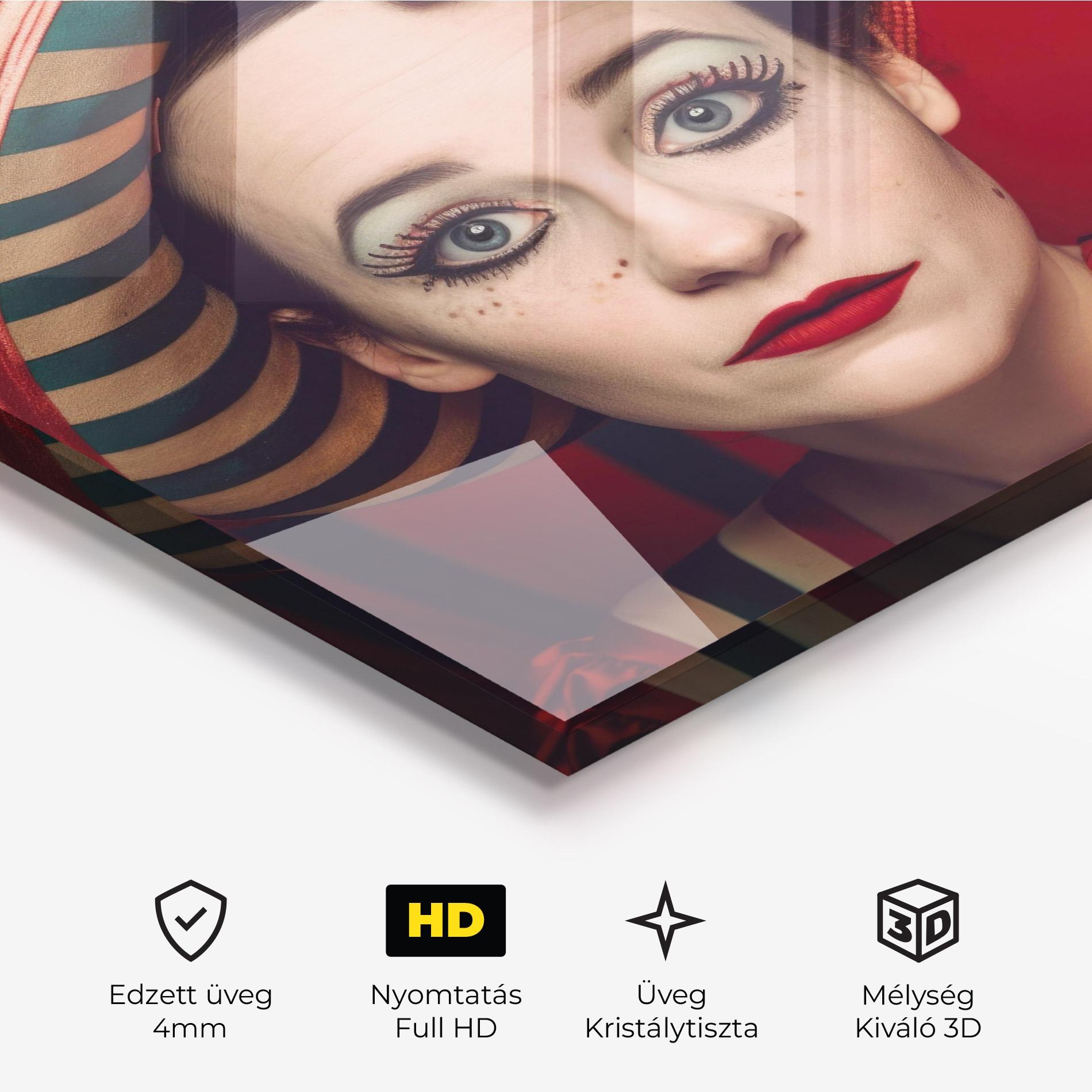 Üvegkép Carnival Vintage Portrait mockup 3