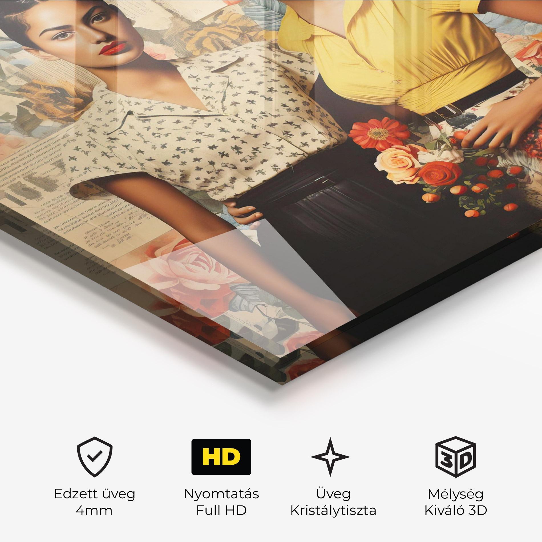 Üvegkép Friendship Vintage Power mockup 3