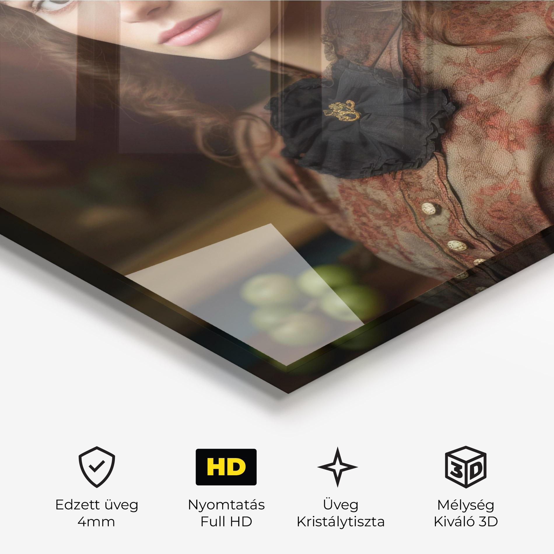 Üvegkép Green Vintage Apple mockup 3