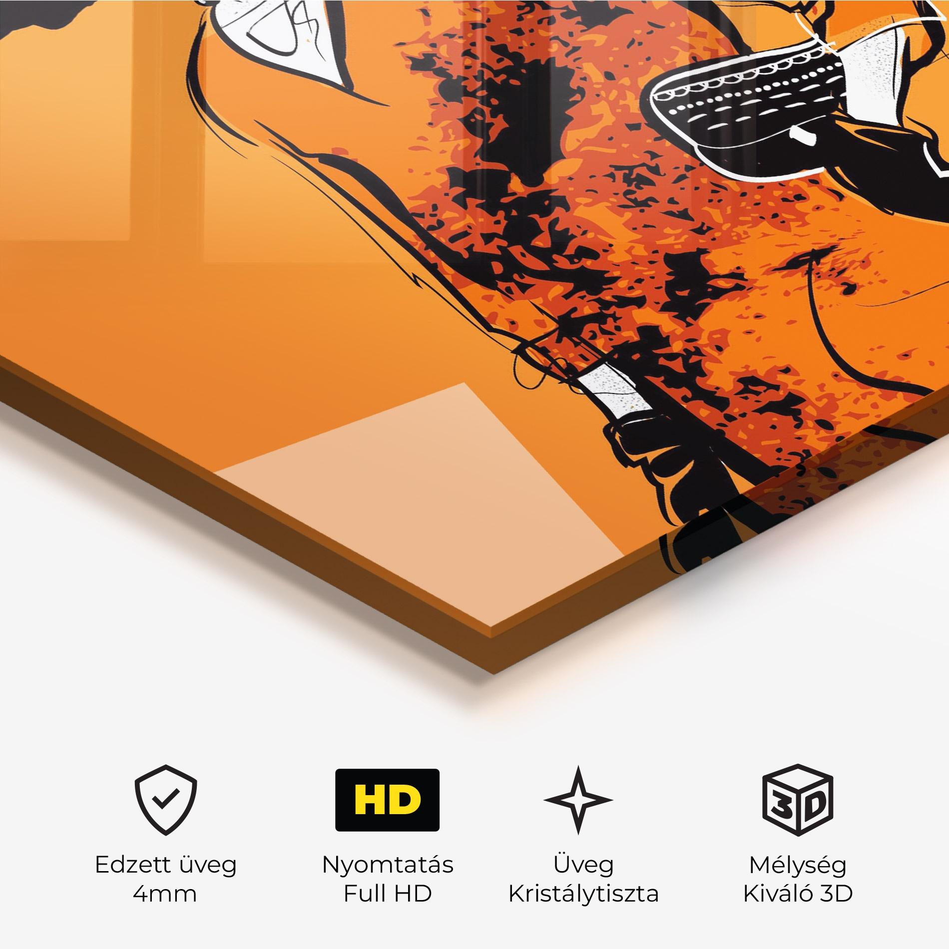 Üvegkép Old Orange Dress mockup 3