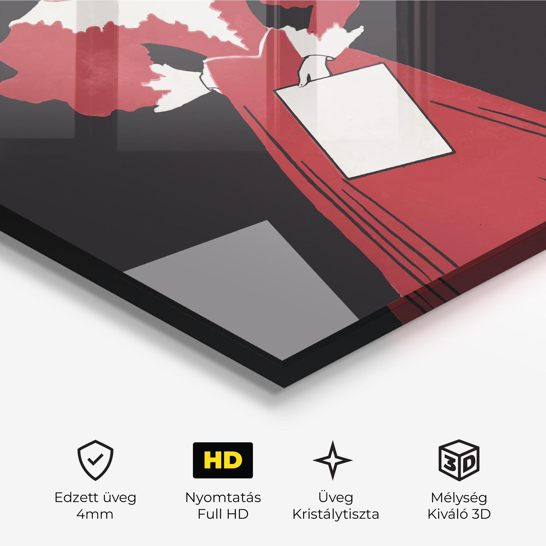 Üvegkép Old Red Dress mockup 3