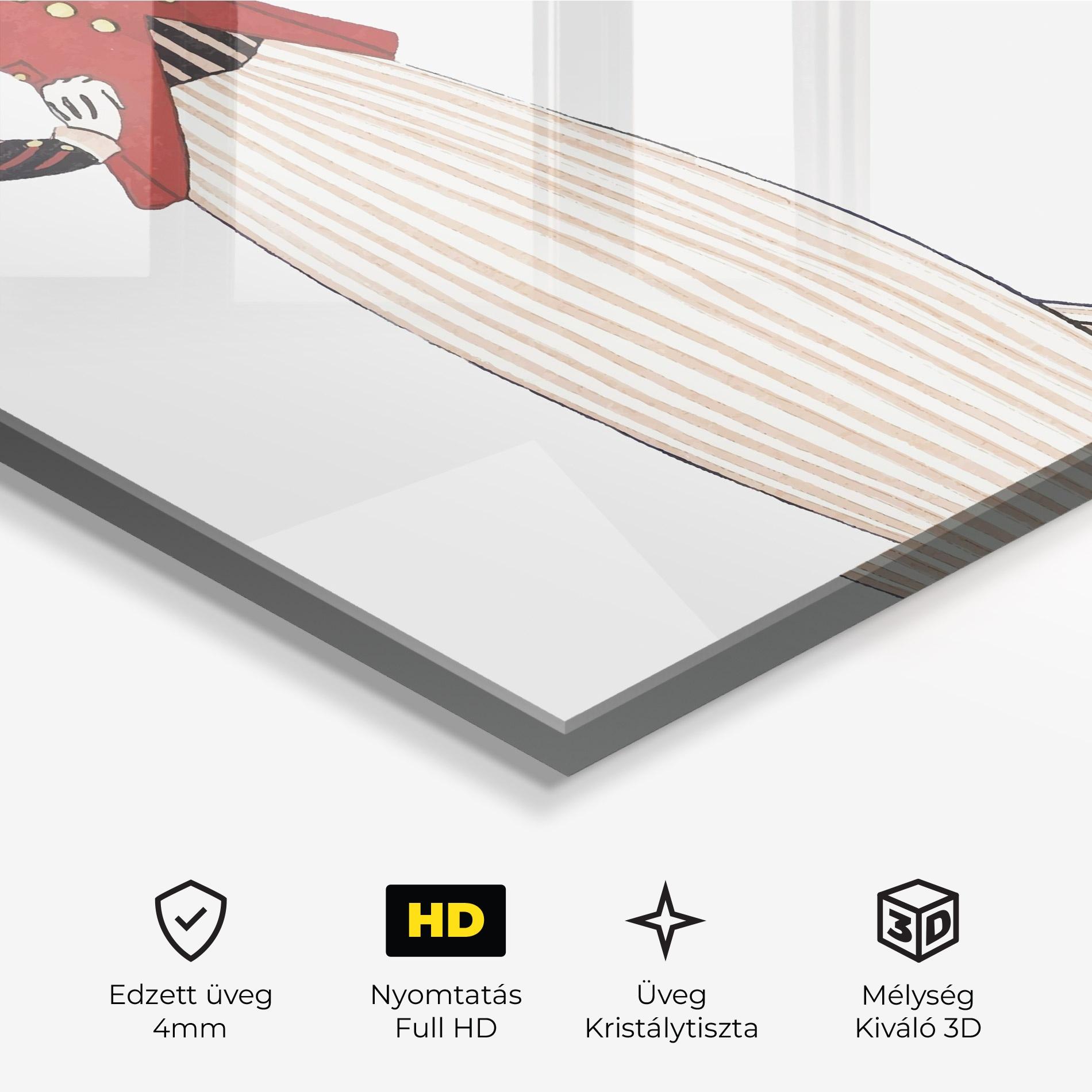 Üvegkép Old Vintage Drawing mockup 3