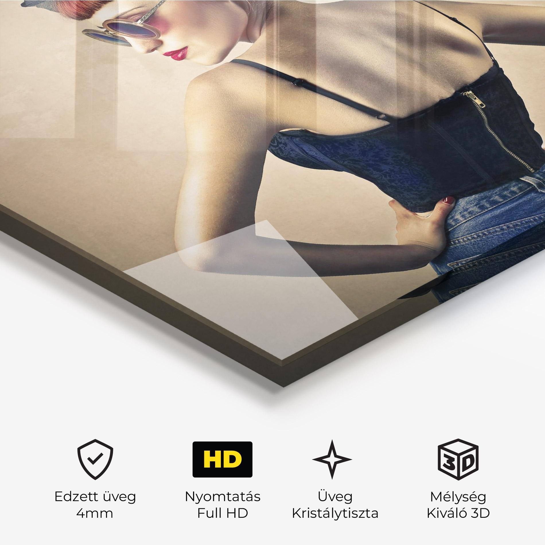 Üvegkép Pin Up Girl mockup 3