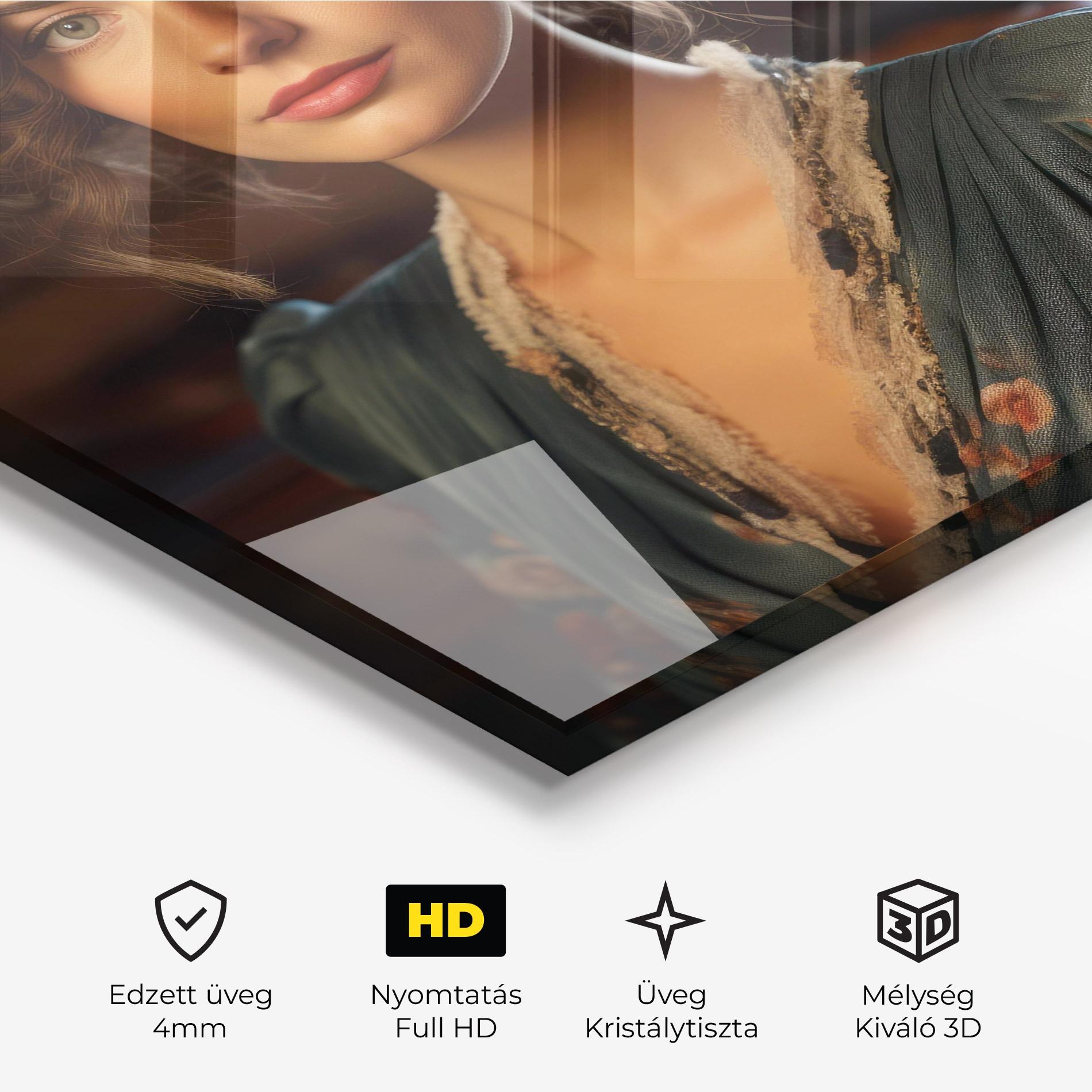 Üvegkép Pink Flowers Dress mockup 3