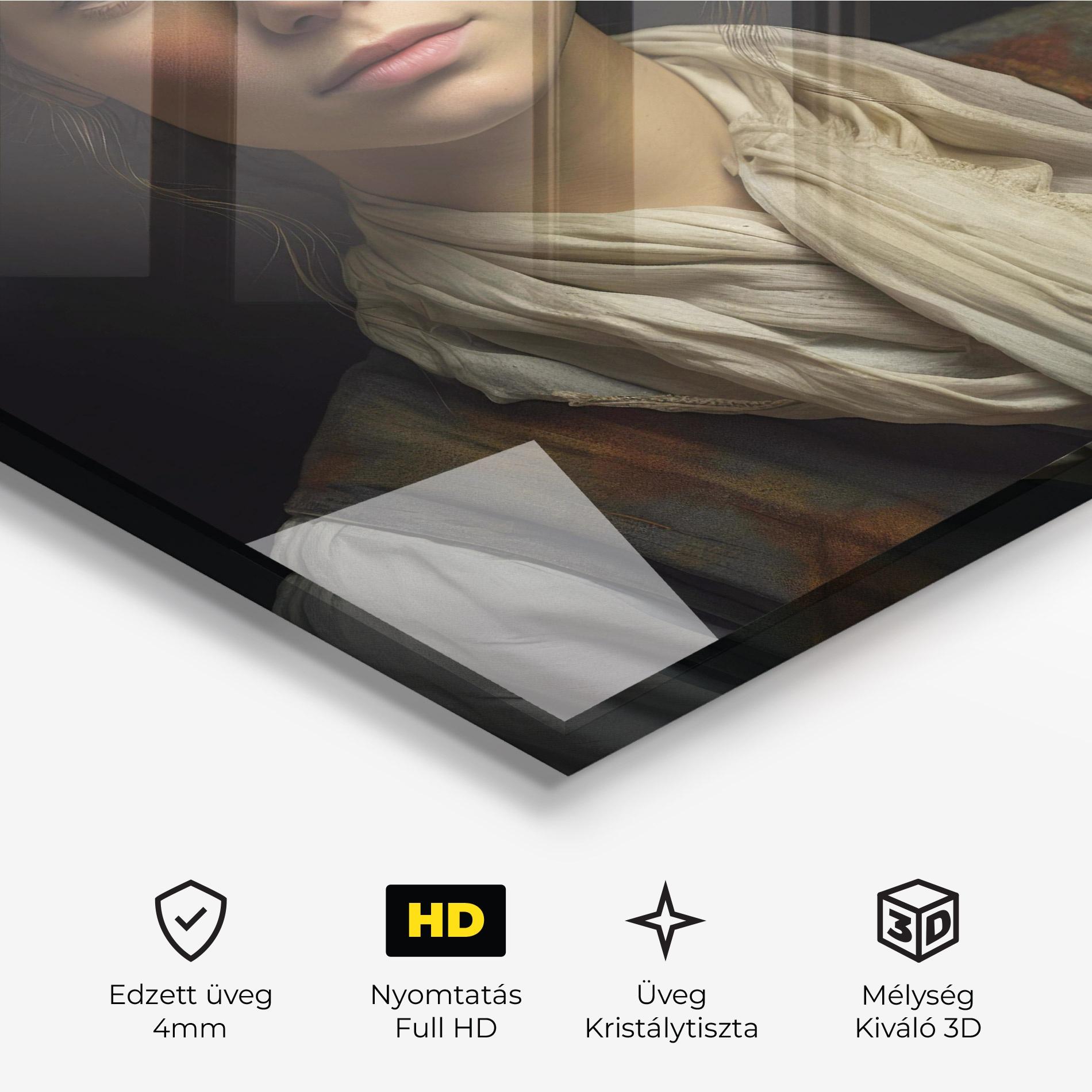 Üvegkép Vintage Pink Lips mockup 3