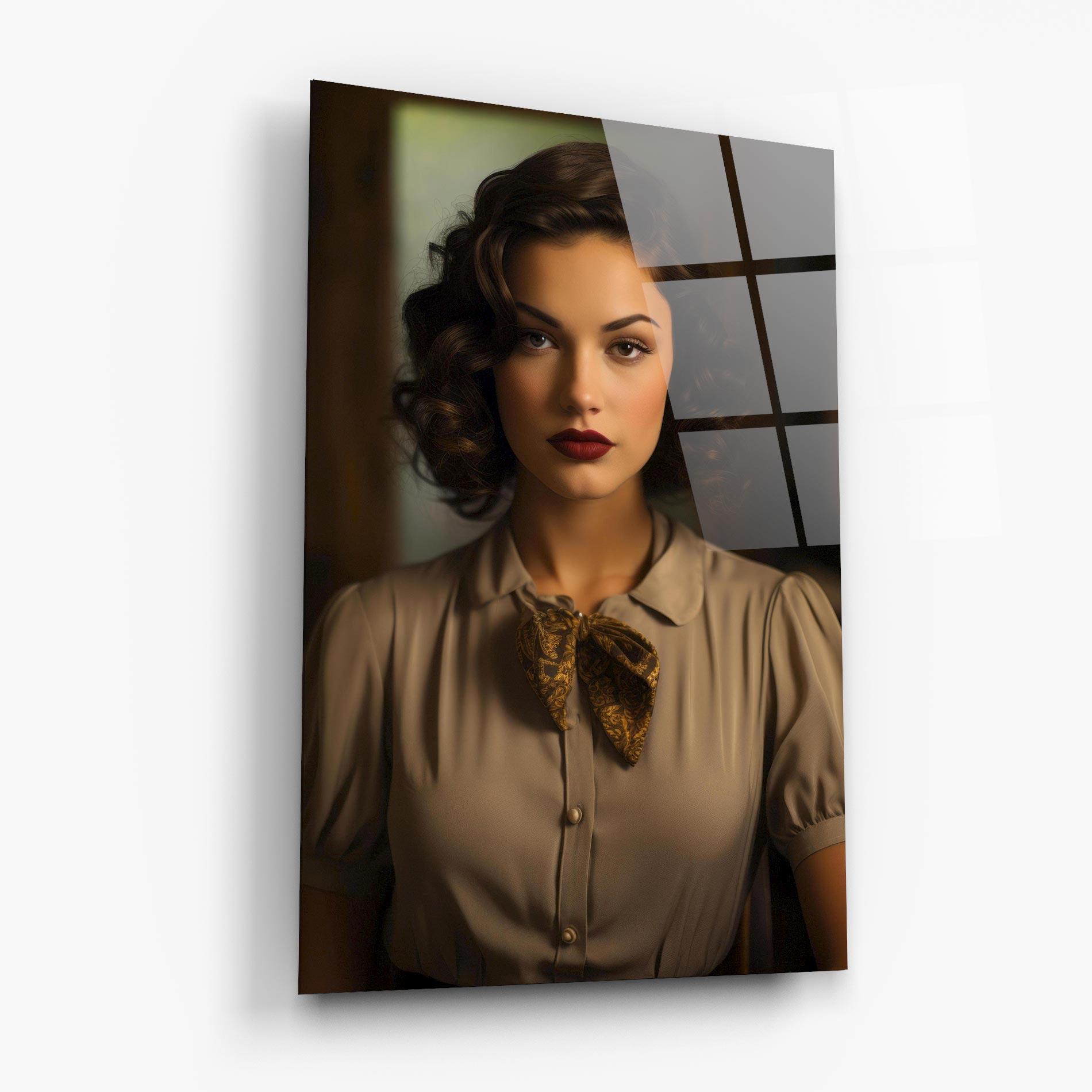 Üvegkép Beige Vintage Blouse mockup 6