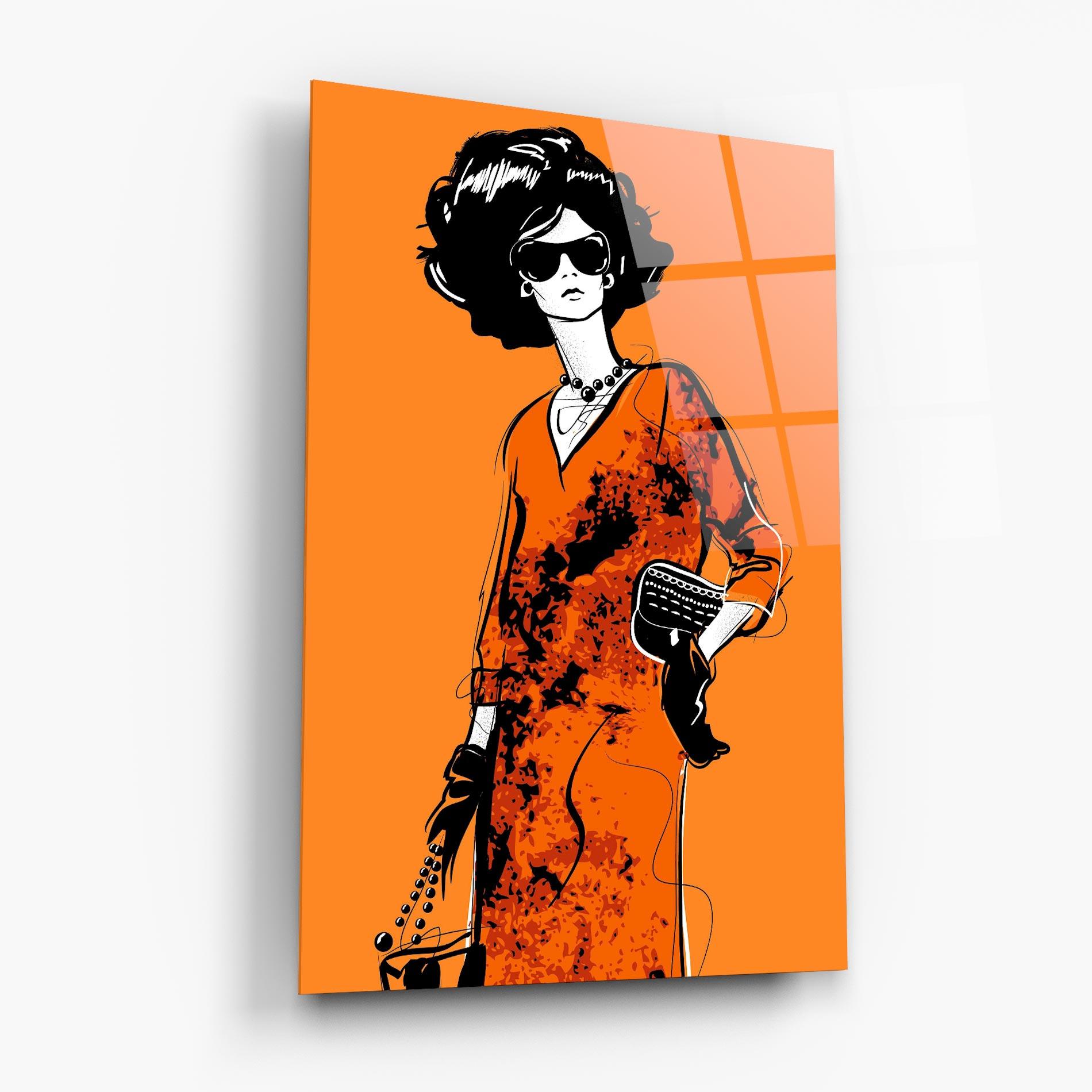 Üvegkép Old Orange Dress mockup 6