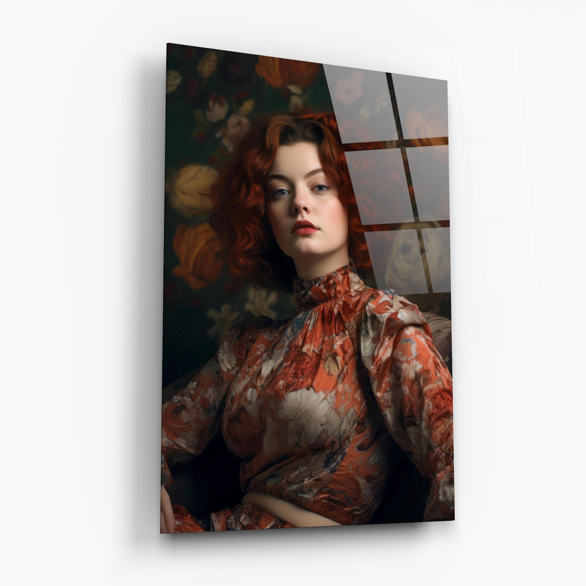 Üvegkép Red Vintage Hair mockup 6