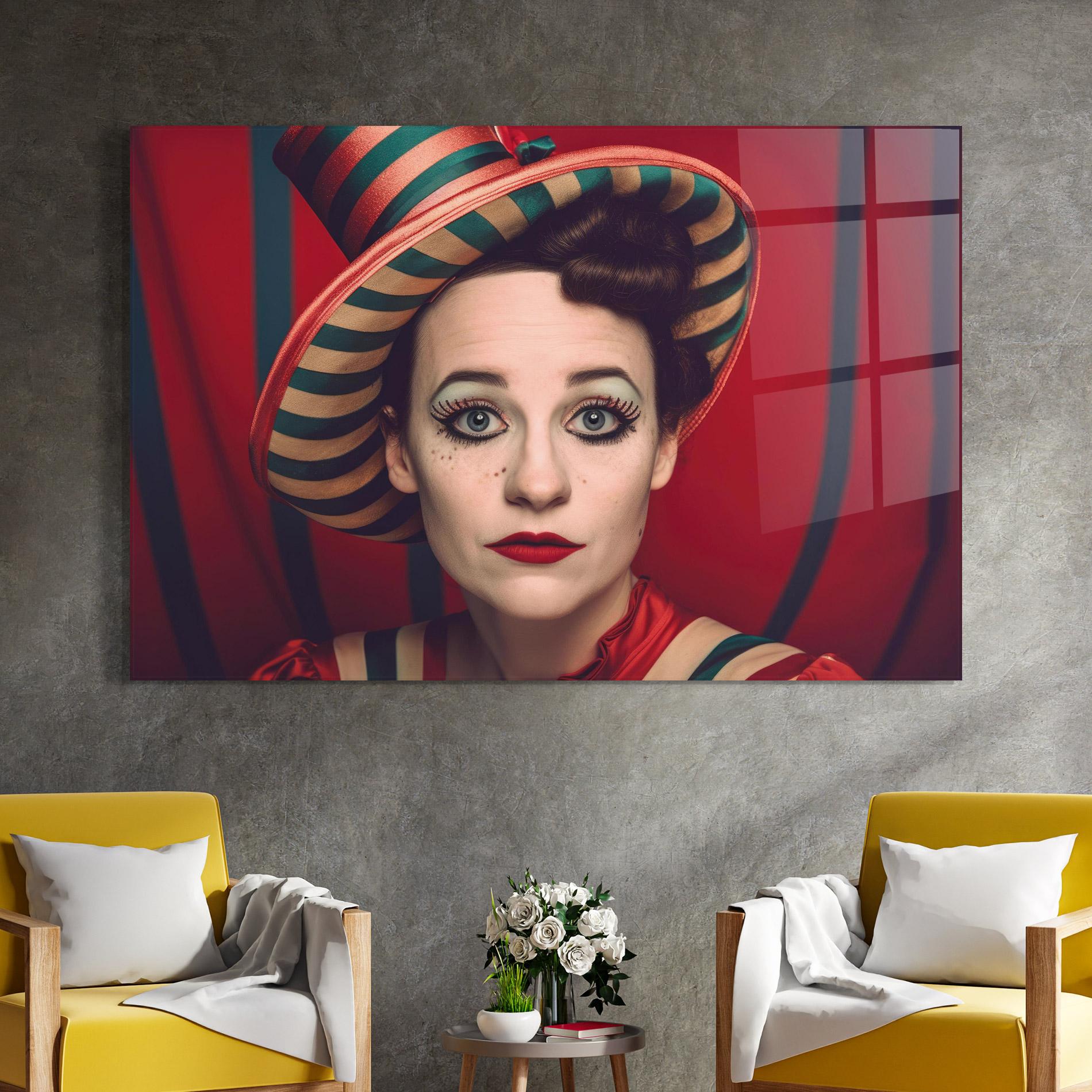 Üvegkép Carnival Vintage Portrait mockup 4