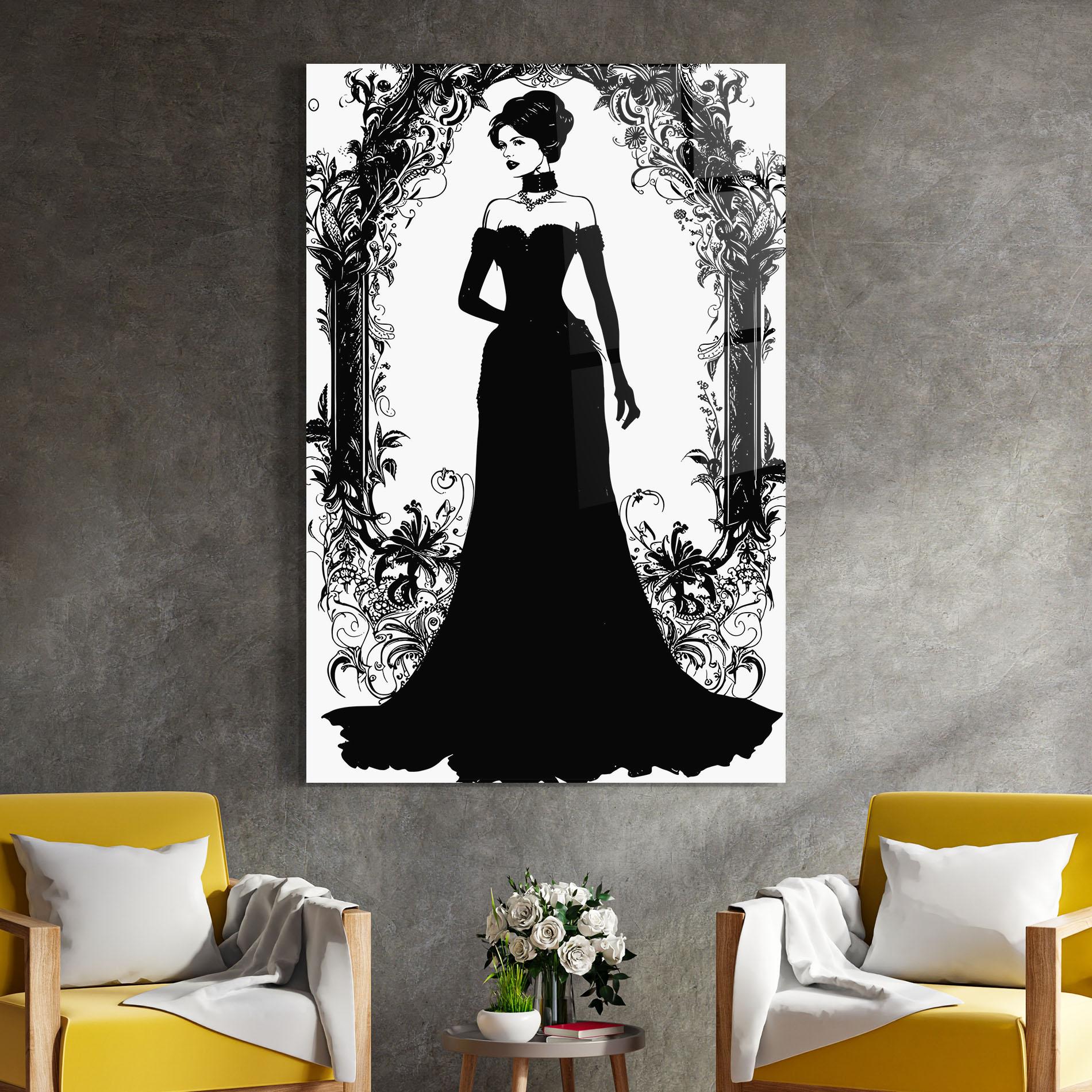 Üvegkép Long Vintage Dress mockup 4