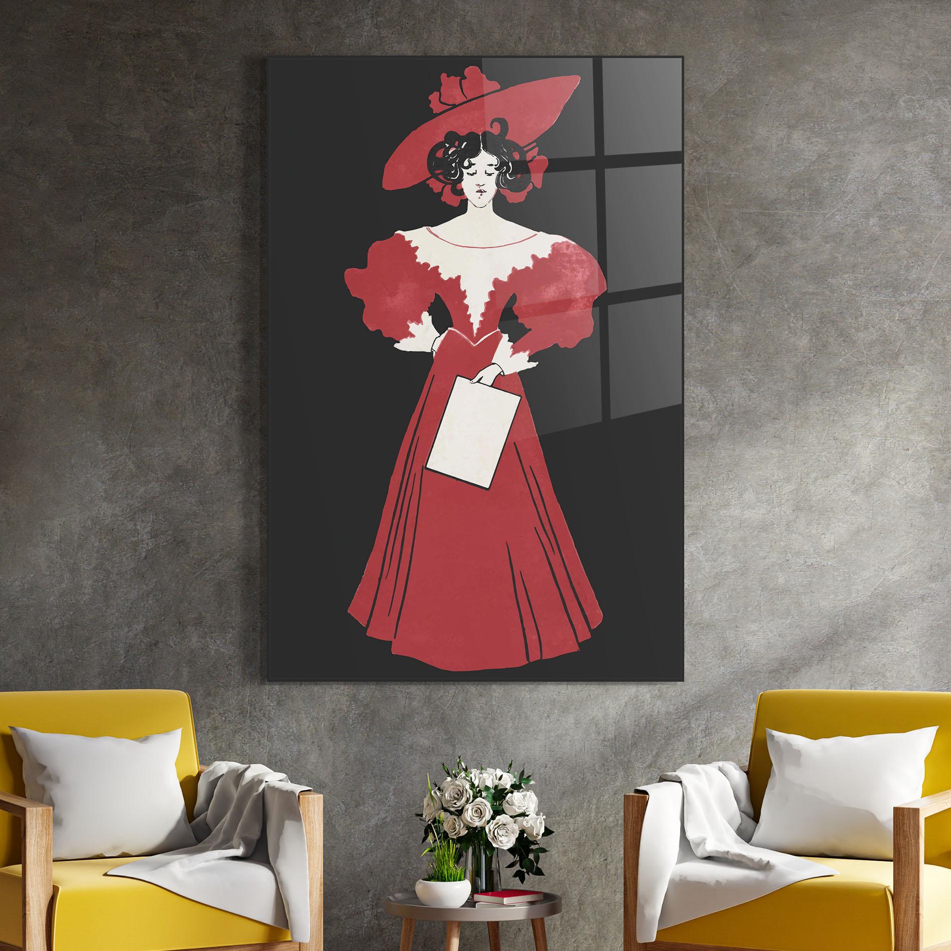 Üvegkép Old Red Dress mockup 4